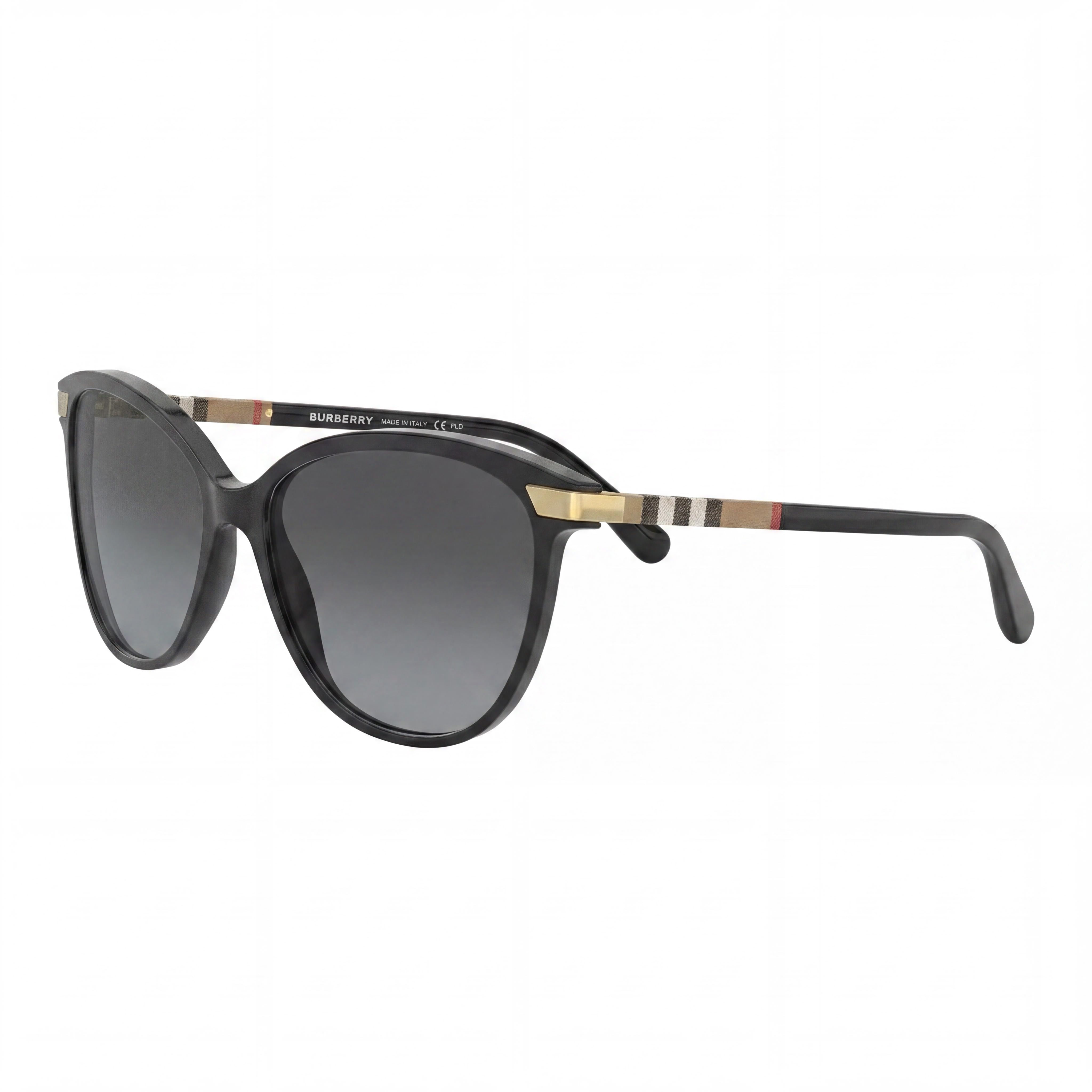 Burberry 0BE4216 Women's Black Plastic Cat Eye Grey Gradient UV Protected Lenses 57mm, Photo 1