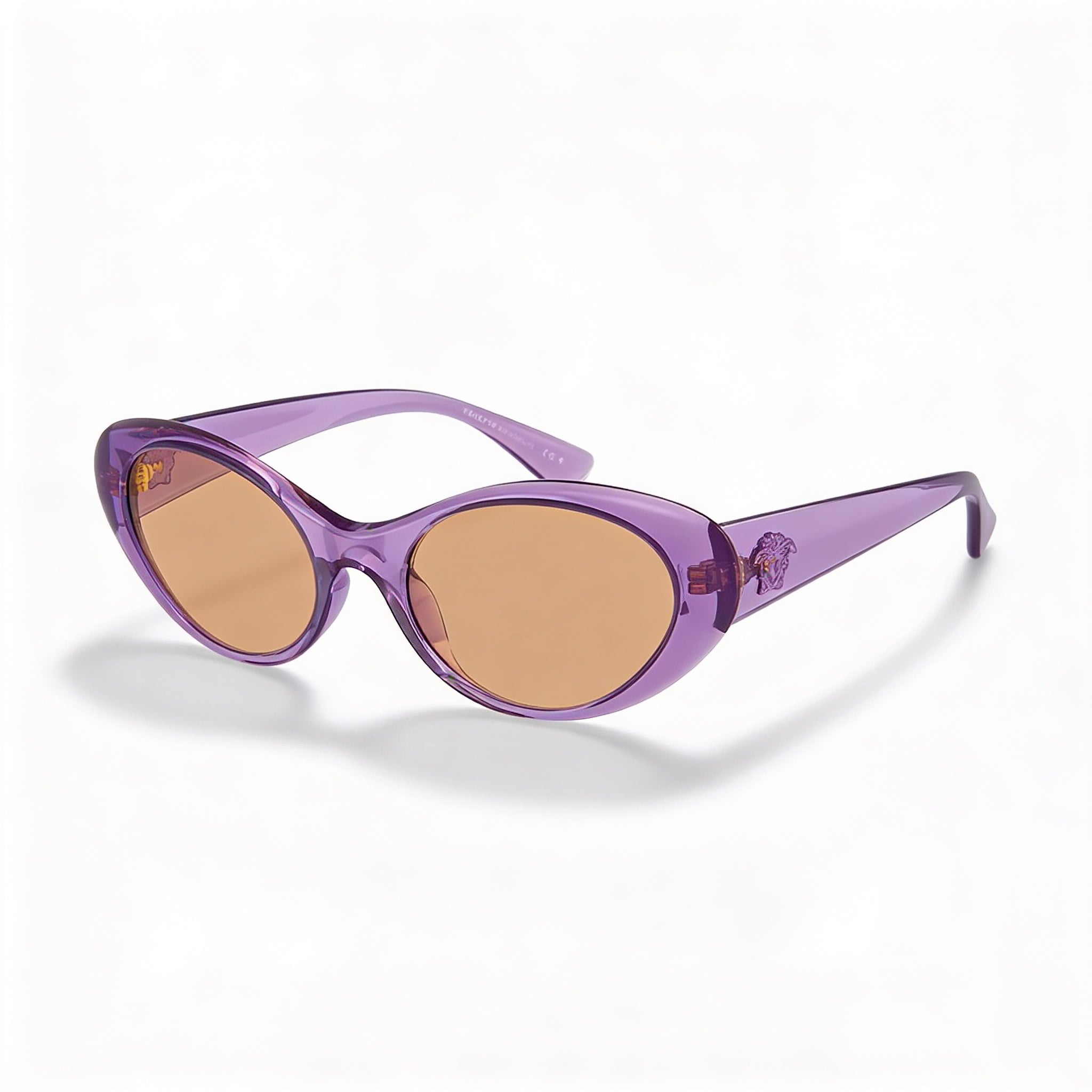 Gafas de sol Versace Ve 4455u para mujer, de plástico multicolor, montura completa, marrón oscuro, con protección UV, 53 mm, Photo 1