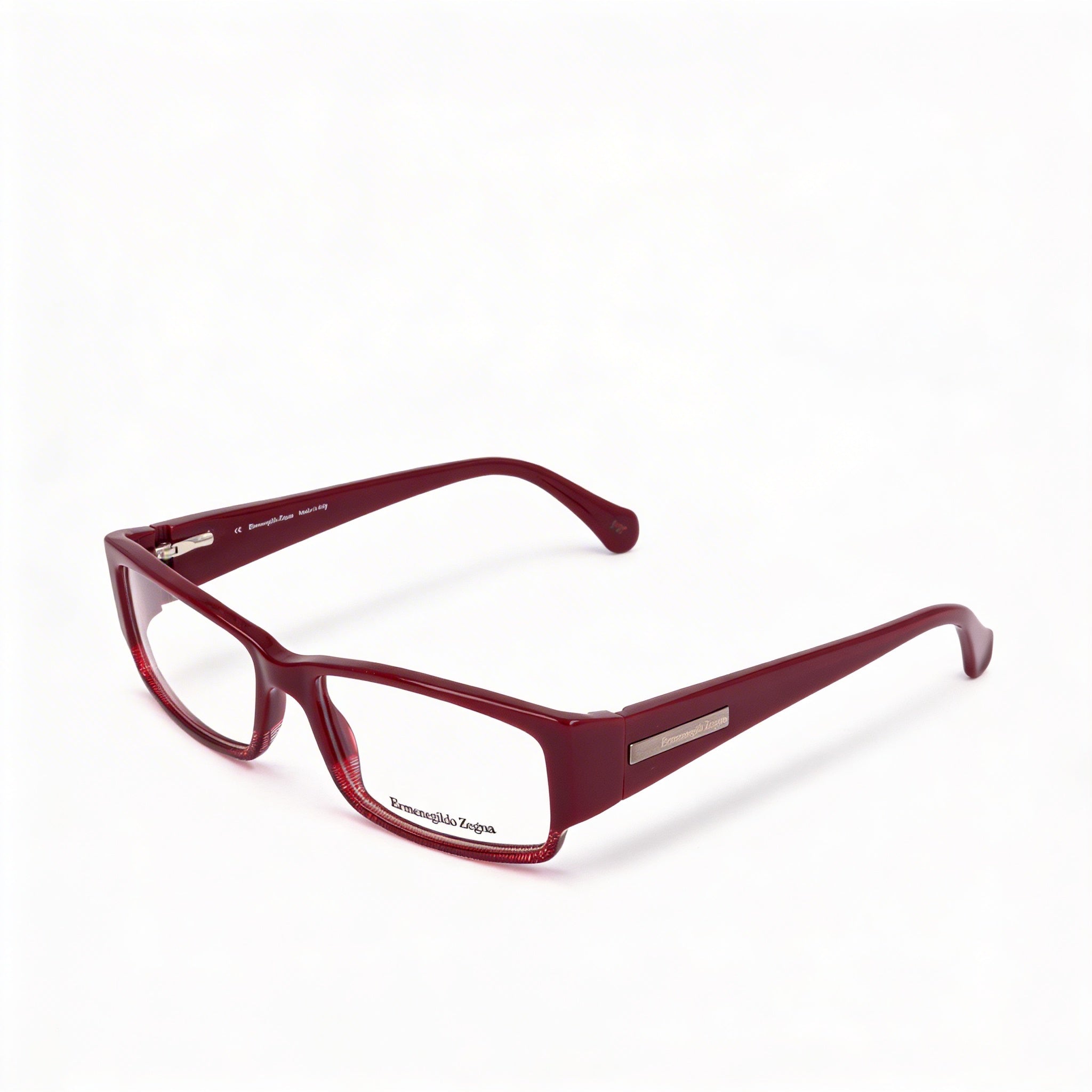 Ermenegildo Zegna Vz3535 09m8 Unisex Bordeaux Plastic Eyeglasses 53mm, Photo 1