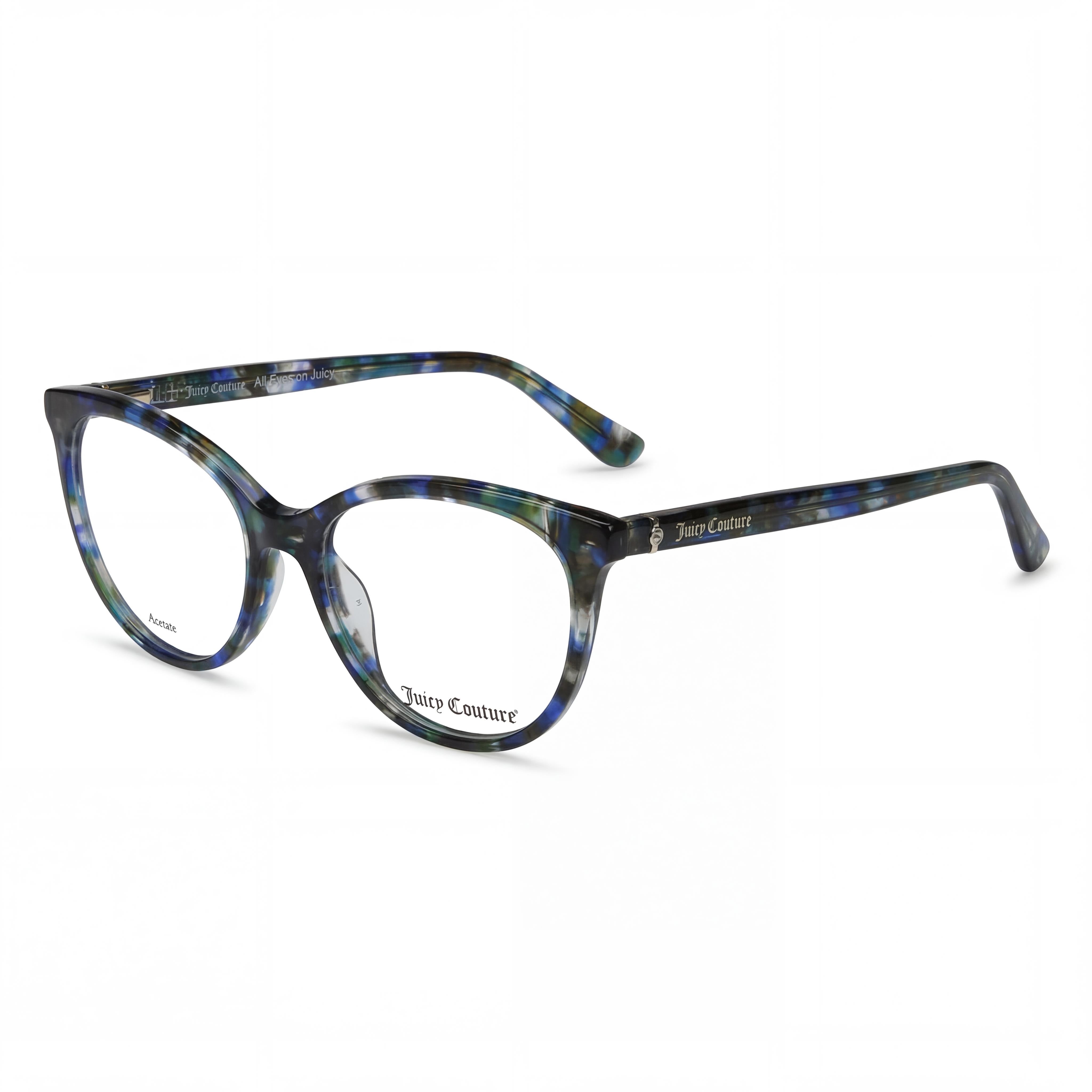 Gafas Juicy Couture de la Colección Moderna para Mujer con Montura de Acetato Habana Azul y 52 mm de Ancho de Lente, Photo 1