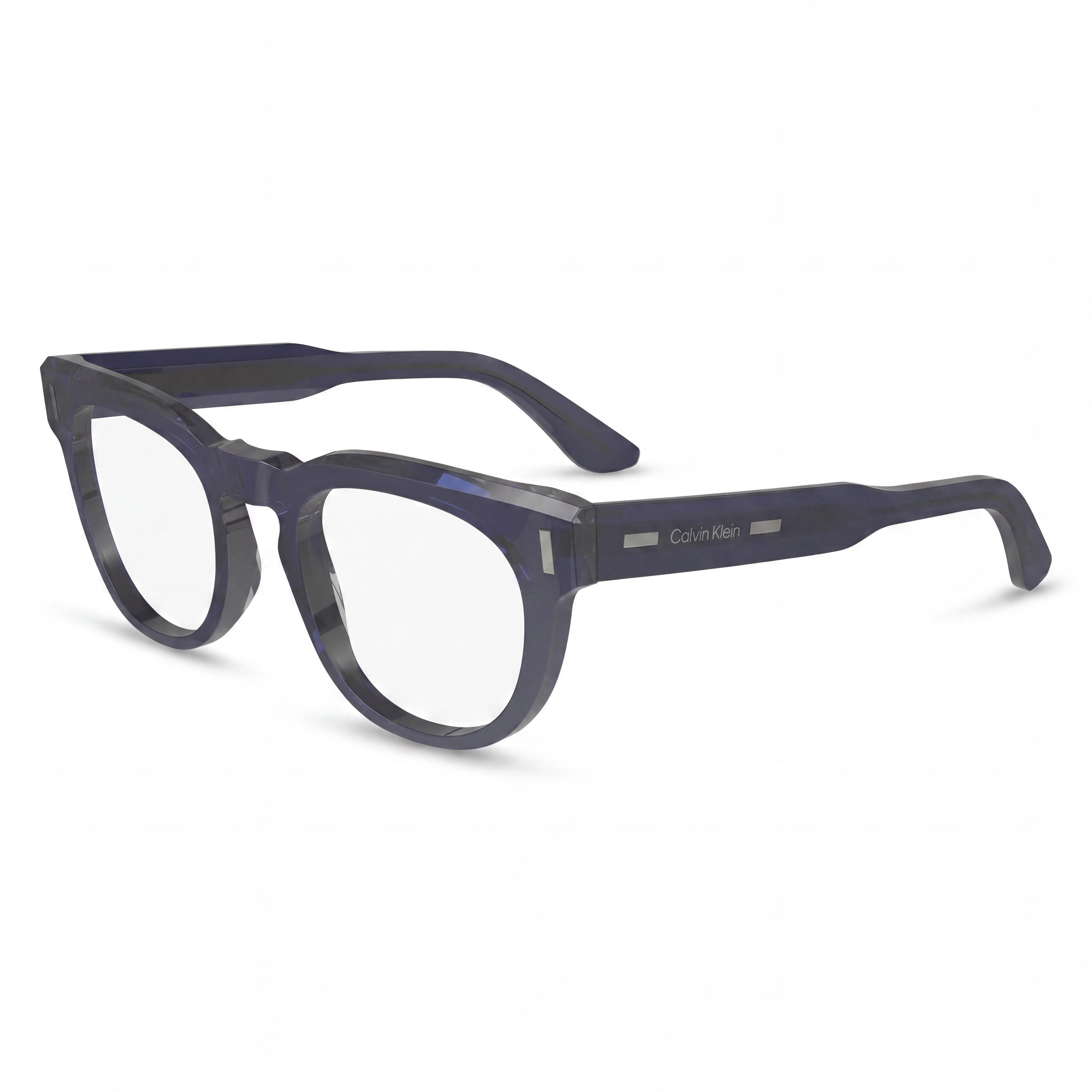 Gafas de sol Calvin Klein Ck23542 con montura de acetato azul y lentes de policarbonato azules para hombres y mujeres, 49 mm, Photo 1