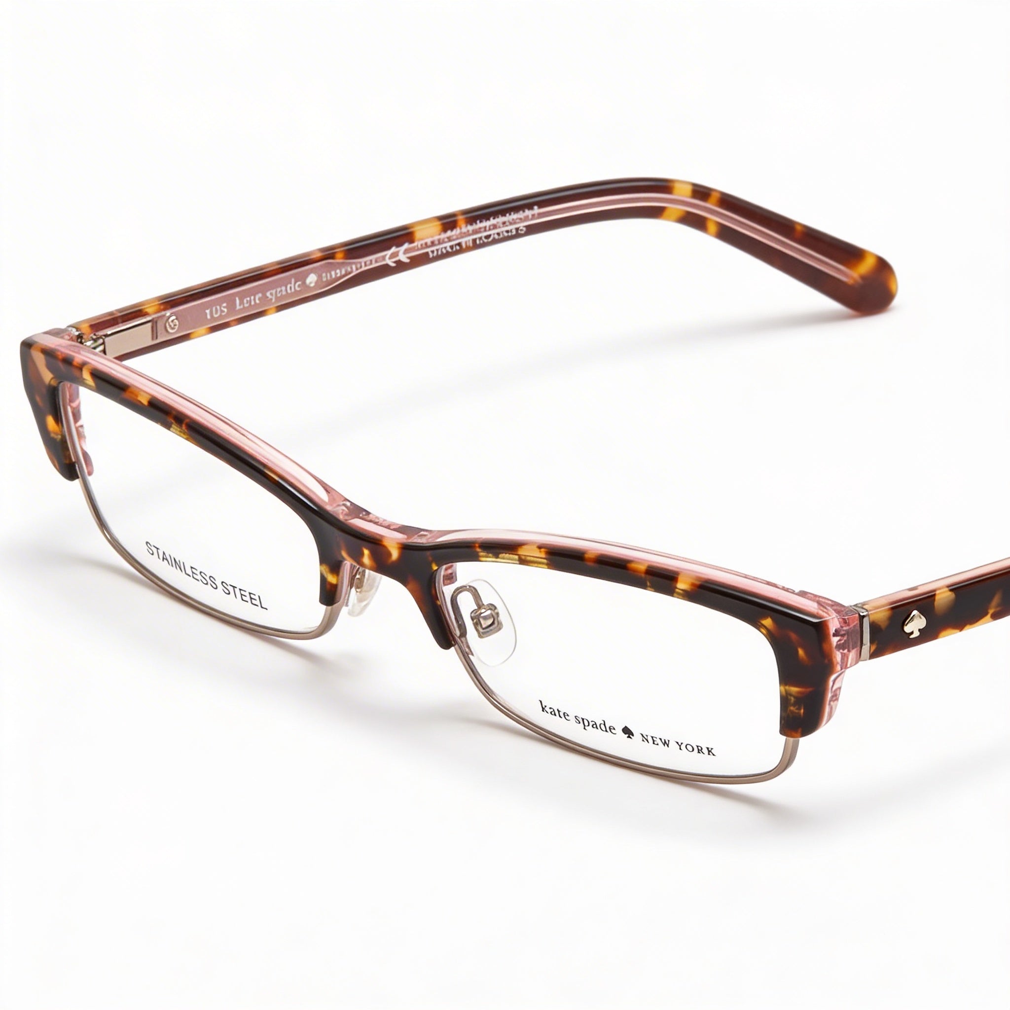 Kate Spade New York Joetta Gafas Rectangulares Unisex con Montura Metálica, Tortoise Blush, Talla 52-18-135, Photo 1
