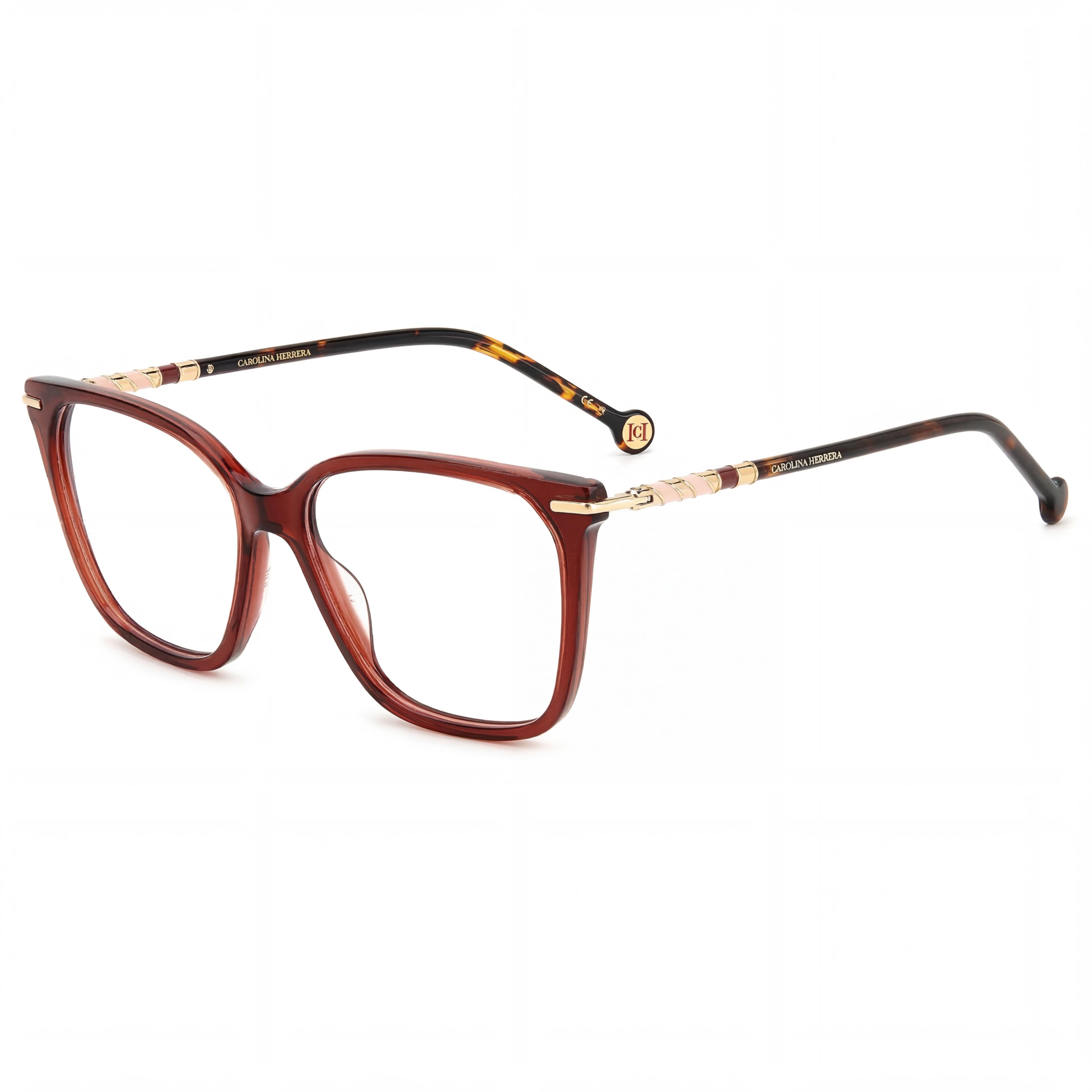 Carolina Herrera Her 0094 Unisex Plastic UV Protection Sunglasses Havana Castle Frame, Burgundy Havana Lenses 54mm, Photo 1