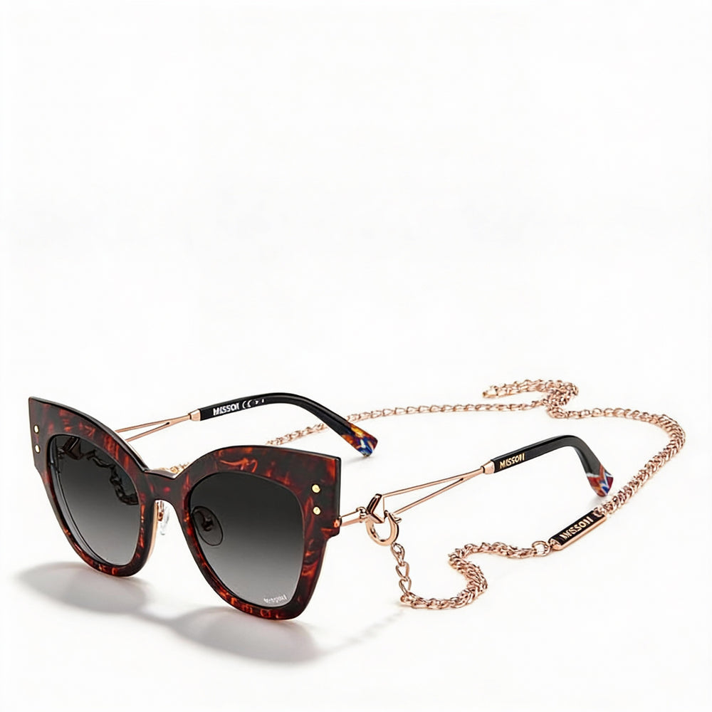M Missoni Casual Women's Gold Copper Stainless Steel Frame Sunglasses with UV Protection, 53mm Lens