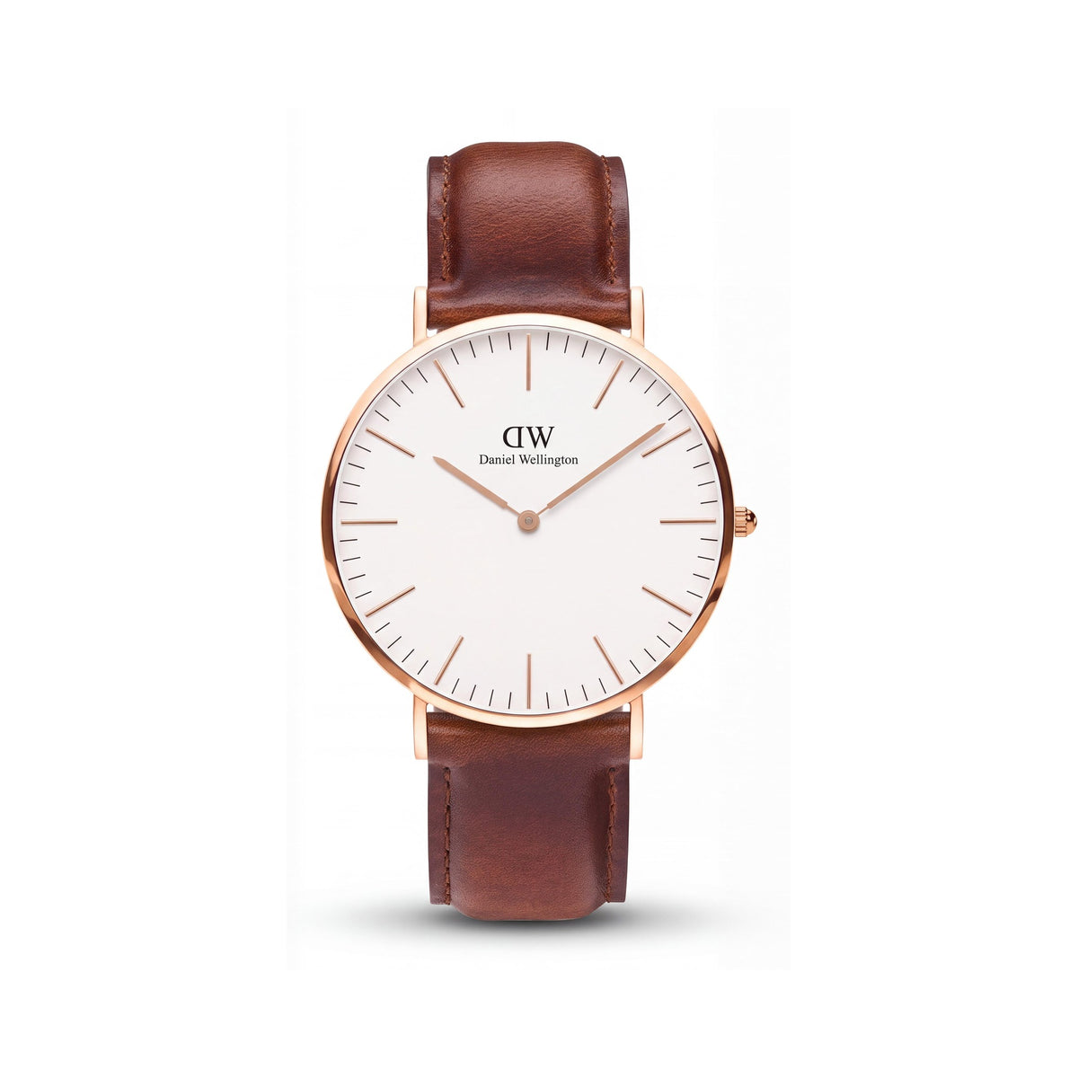 Daniel Wellington DW00100035 Unisex Rose Gold 36mm White Dial Leather Strap Analog Water Resistant Watch, Photo 1