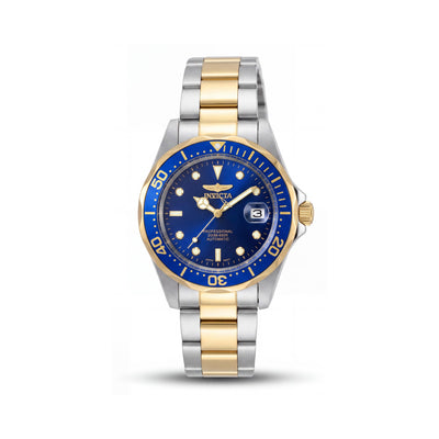Invicta Bracelet Women's Two-Tone Stainless Steel Gold-Tone & Blue Luminous Dive 40mm Quartz Watch