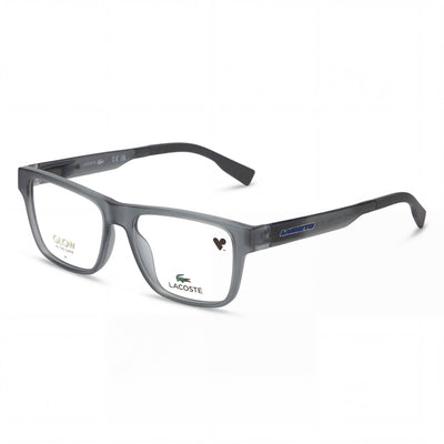 Gafas Lacoste L3655 para mujer, montura rectangular moderna modificada, Iniettato, gris Lumi, lente de 49 mm