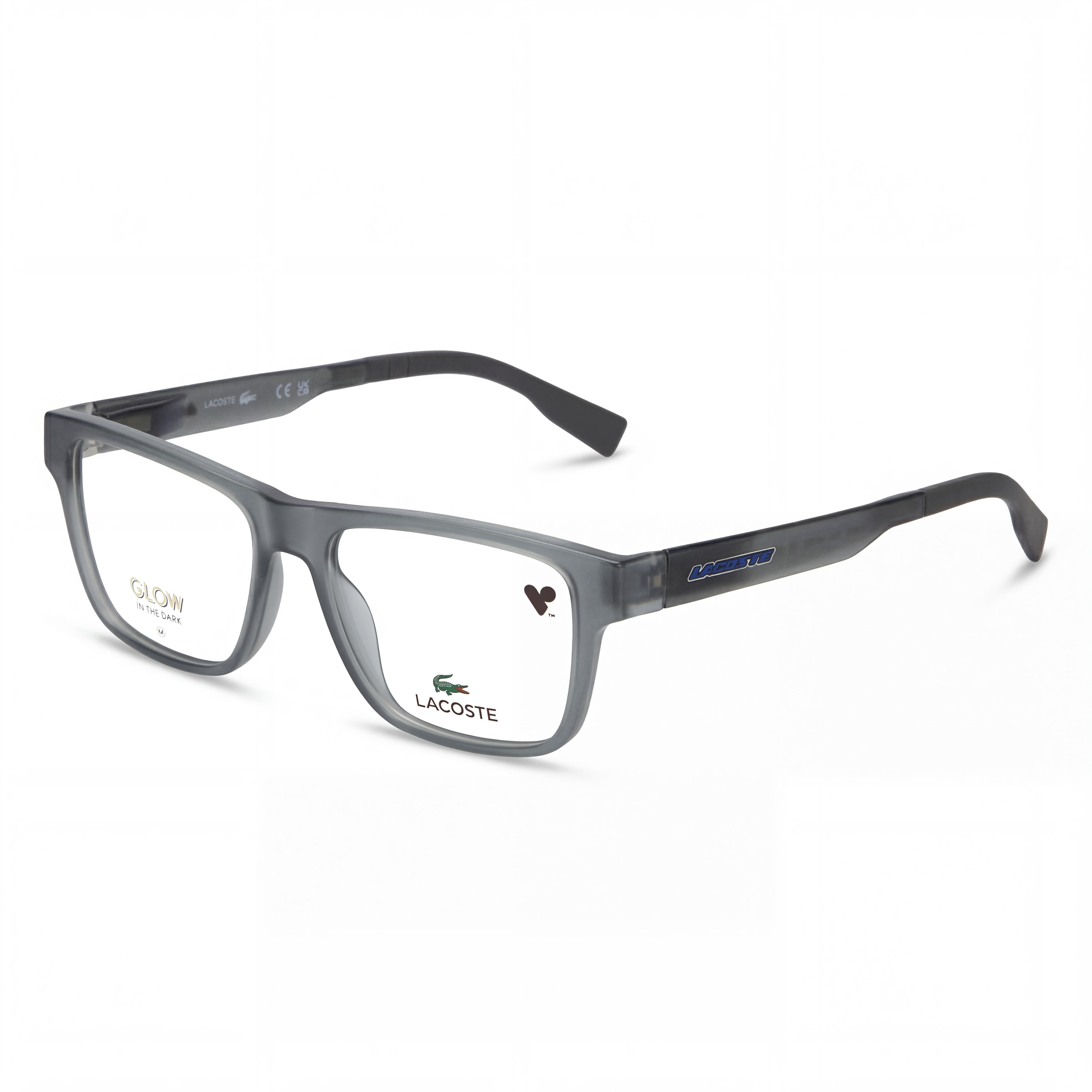 Gafas Lacoste L3655 para mujer, montura rectangular moderna modificada, Iniettato, gris Lumi, lente de 49 mm, Photo 1