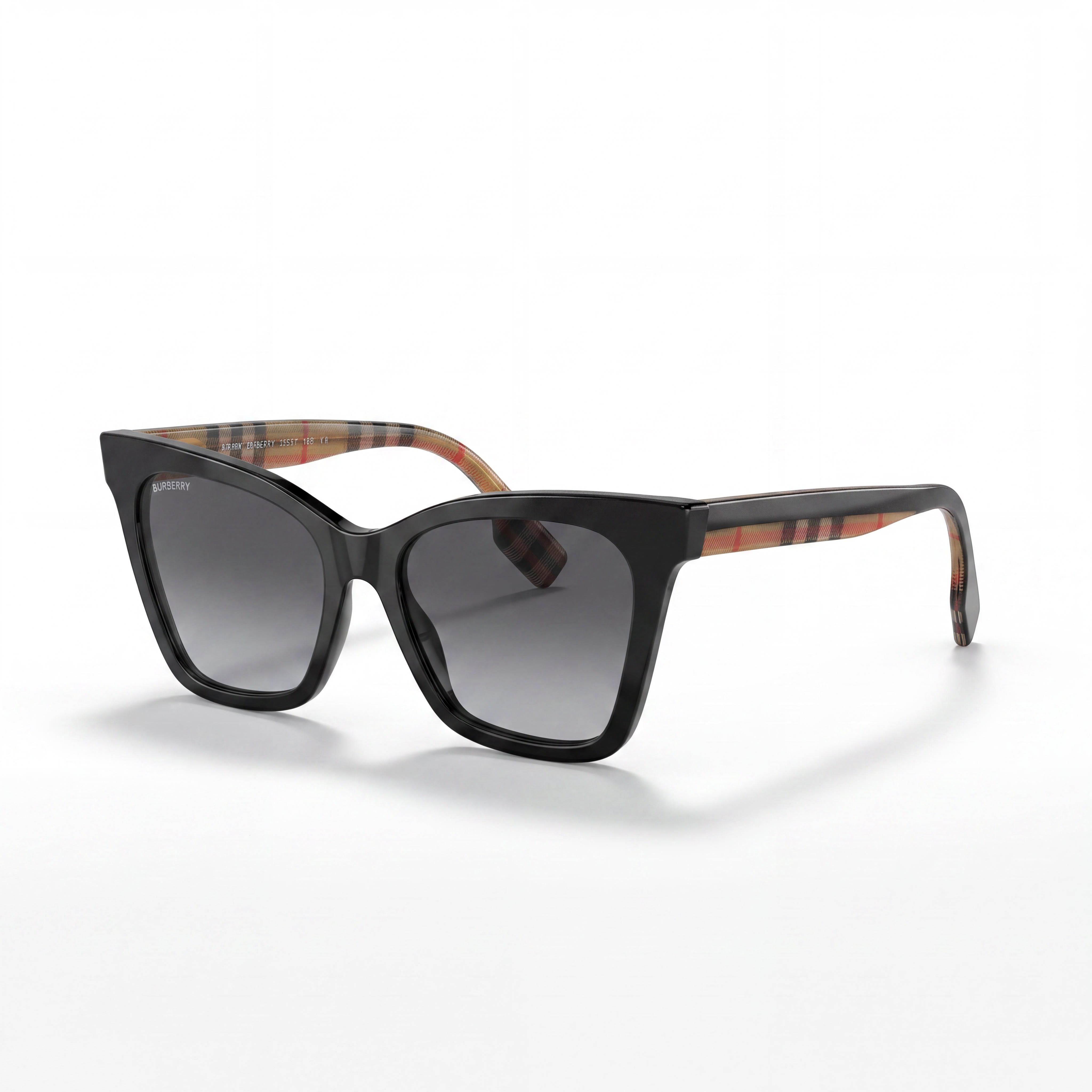 BURBERRY Be4346 Elsa Unisex Plastic Black Light Grey Gradient Dark Blue Grey Gradient UV Protection Sunglasses 53mm, Photo 1
