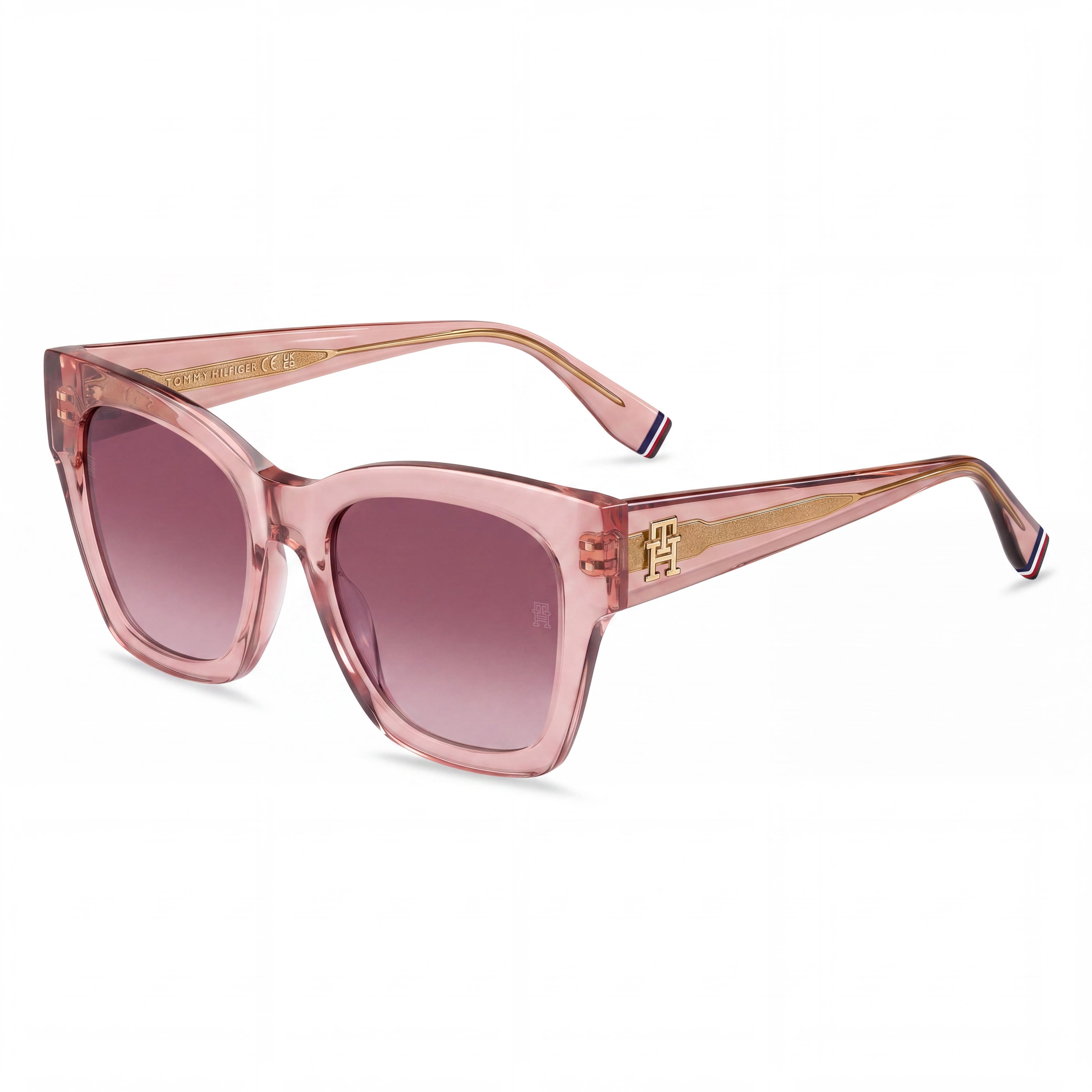 Tommy Hilfiger Th 2156/S Women's Pink Acetate Sunglasses with Pink Doubleshade Lenses 100% UV Protection 52mm, Photo 1