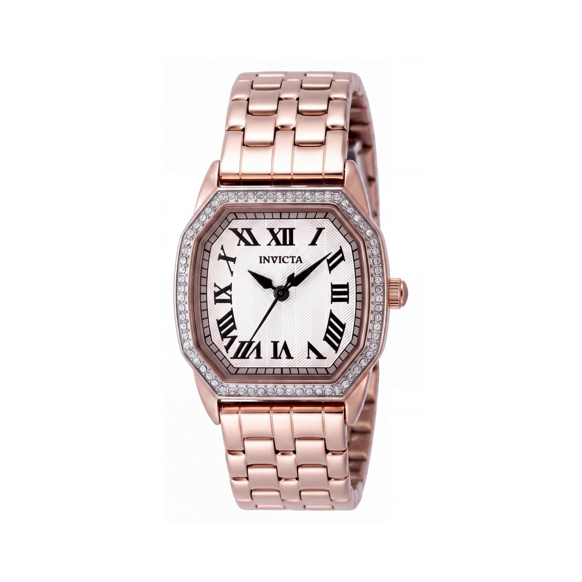 Invicta Wildflower 49039 Women's Rose-gold Stainless Steel Bracelet Quartz Watch 27mm Silver Dial, Photo 1