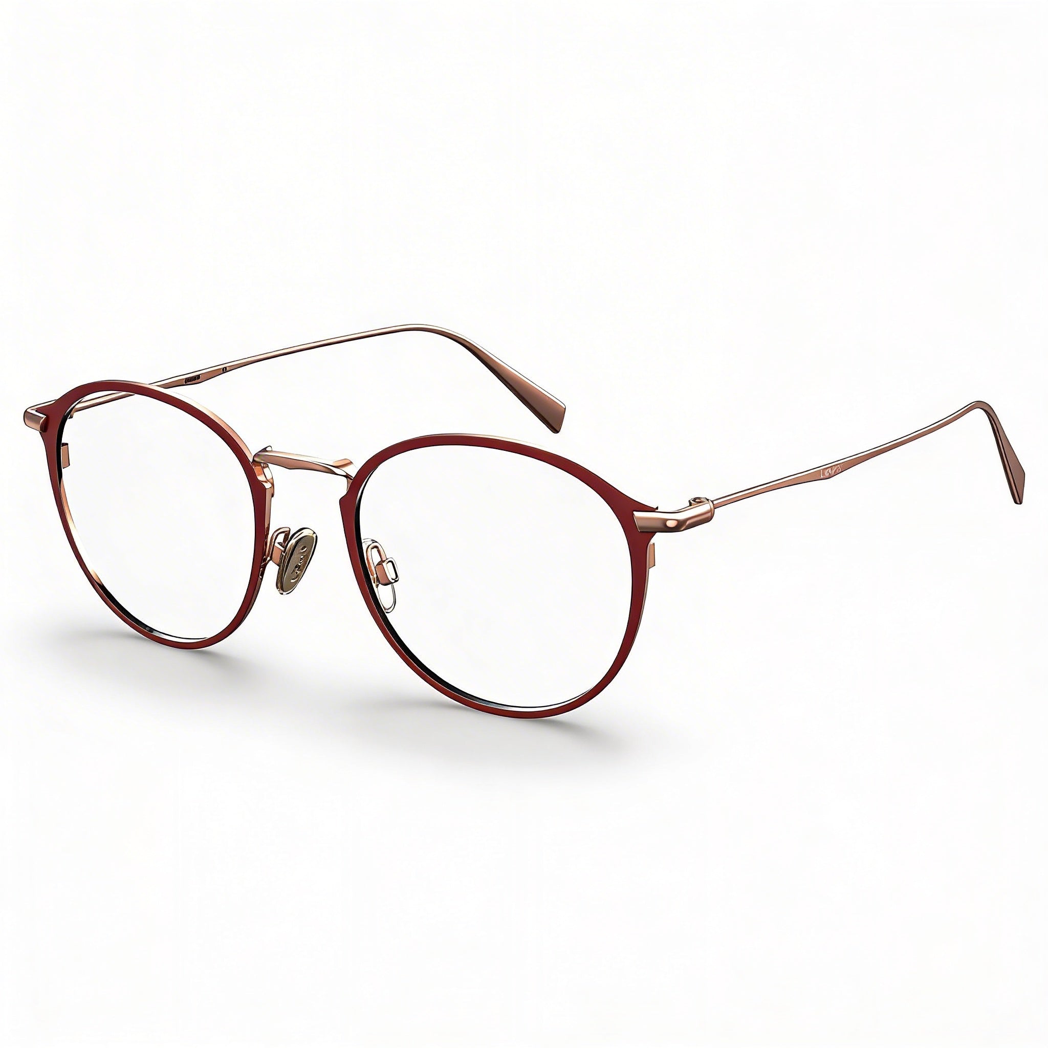 Levi's Lv 5001 Men's Burgundy Metal Eyeglasses 50mm, Photo 1