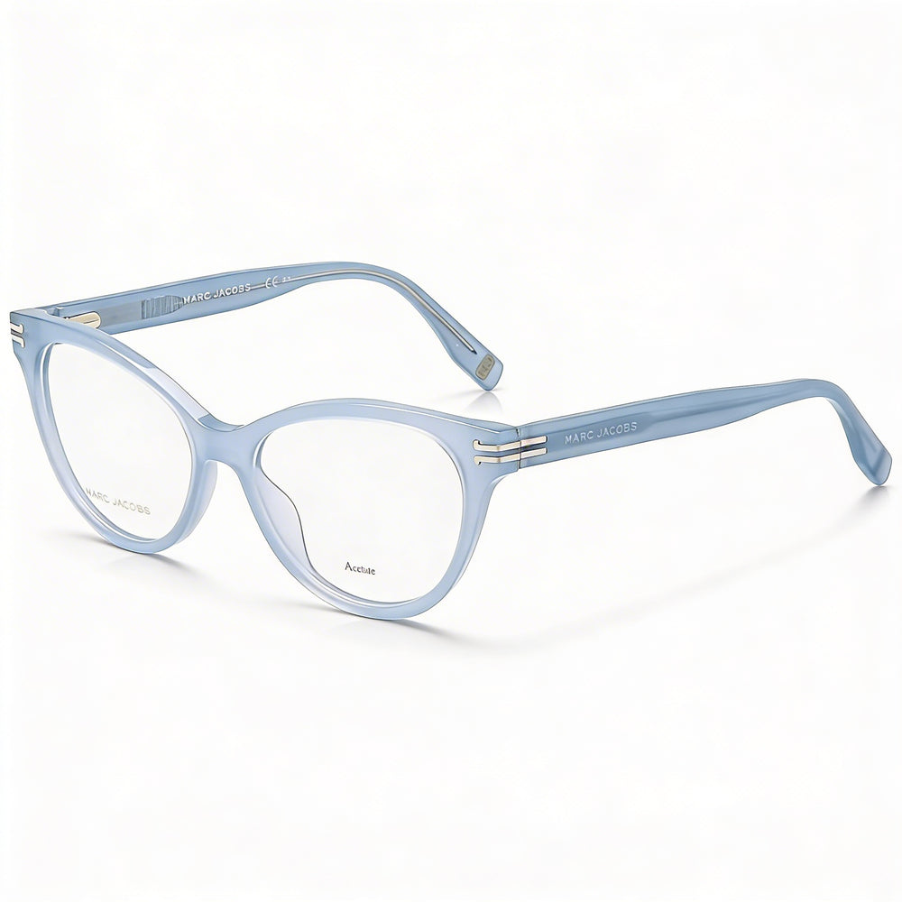 Marc Jacobs MJ 1060 - Montura de gafas de estilo moderno para mujer, acetato azul, ancho de lente de 52 mm