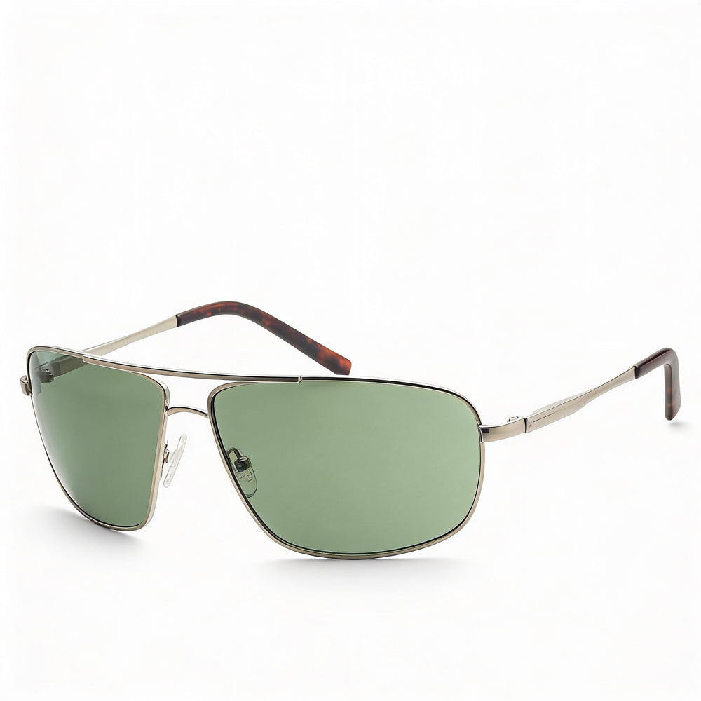 GUESS Gf0232 Women's Plastic Sunglasses, Matte Light Nickeltin Green Frame, Green Lens, UV Protected, 145mm Temple