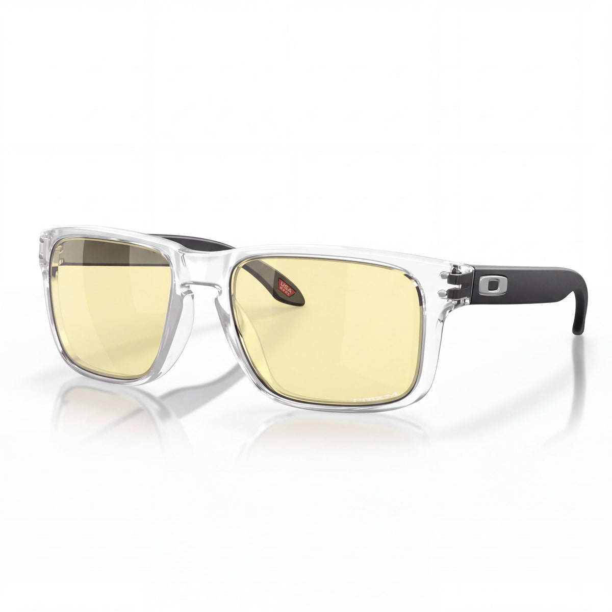 Oakley Men's Oo9102 Holbrook Square Sunglasses, Clear, Prizm Gaming 2.0 Lenses, 100% UV Protection, 57mm, Photo 1