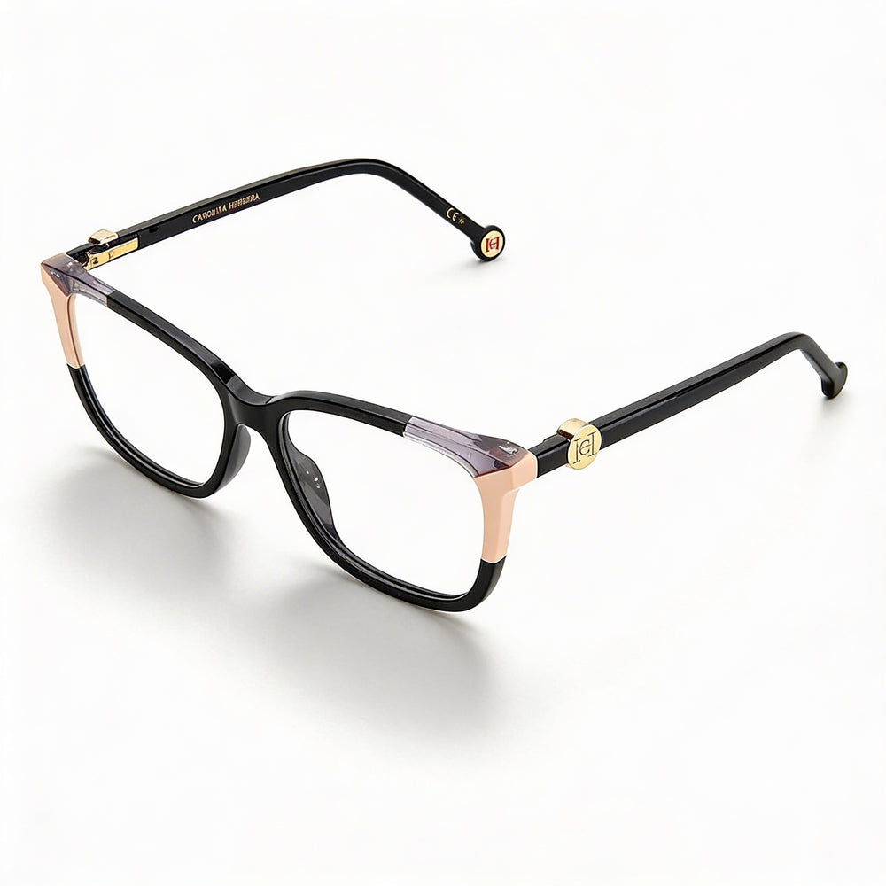 Carolina Herrera CH 0055 Women's Acetate Frame Polarized Black Nude Polycarbonate Lens Sunglasses with Case 54mm