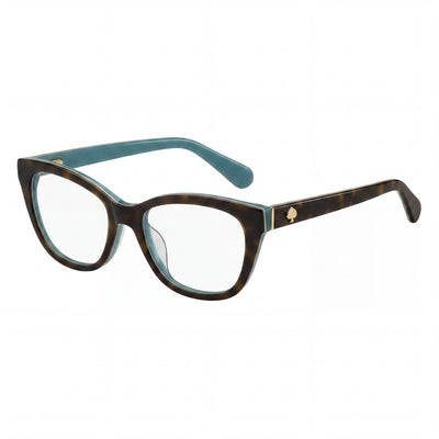 Kate Spade New York Carolan Women's Plastic Fashion Cat Eye Non- Eyeglasses Dark Havana 50-17