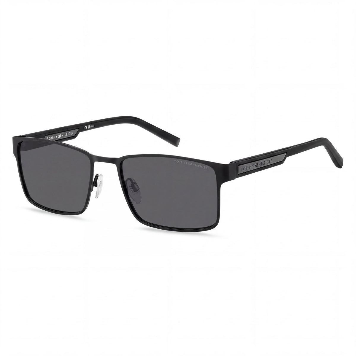 Gafas de sol unisex Tommy Hilfiger 2087/S, acero inoxidable, negro mate, cristales grises, no polarizadas, 57 mm, Photo 1