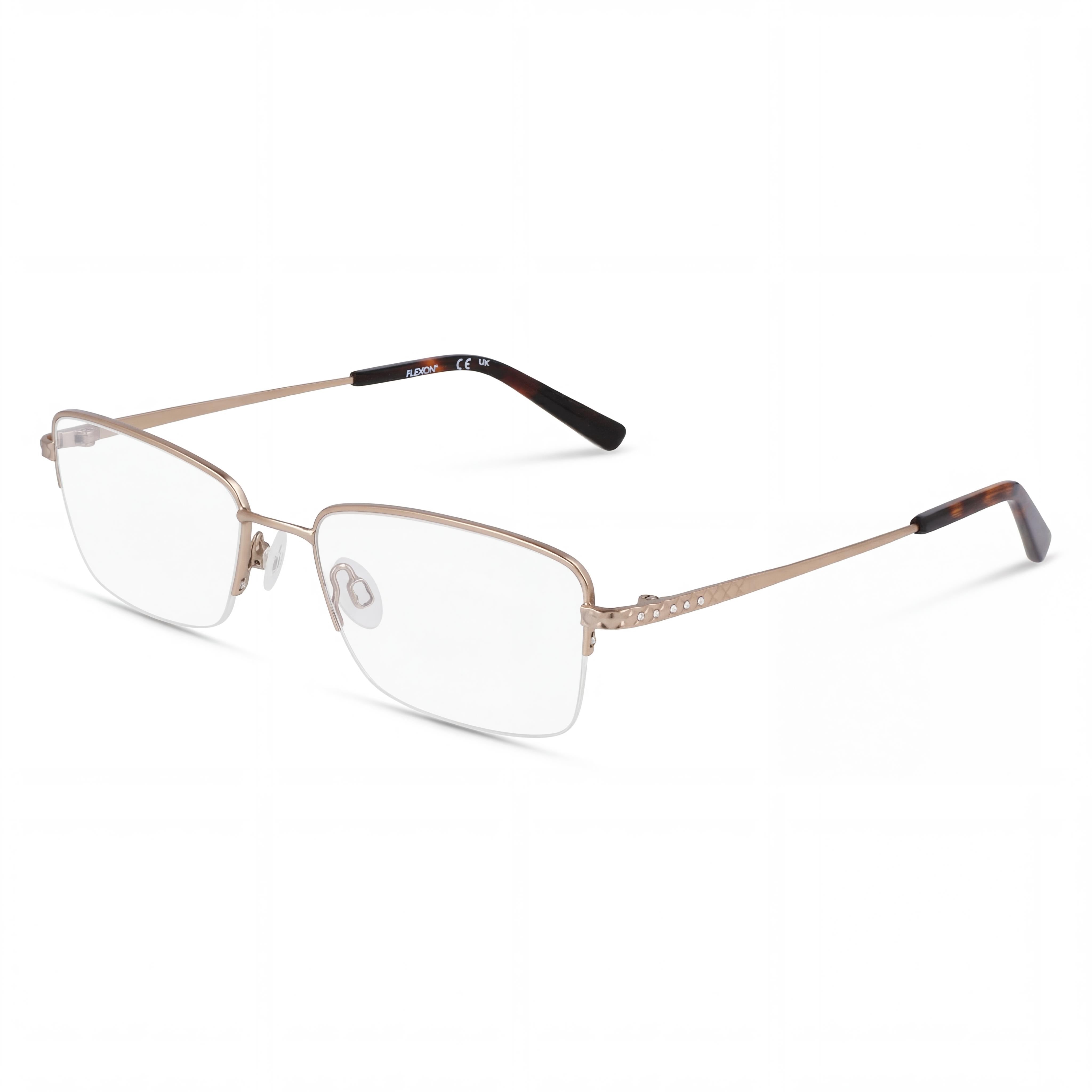 Flexon W3043 Unisex Acetate Eyewear Frames in Satin Taupe, Lens 54mm, Bridge 18mm, Temples 135mm, Photo 1