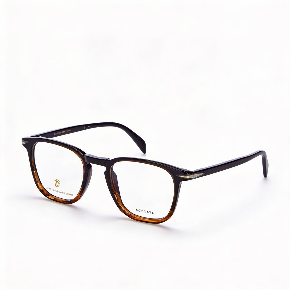 Gafas de sol unisex David Beckham DB 1050 de plástico marrón con montura de cuerno, 49 mm