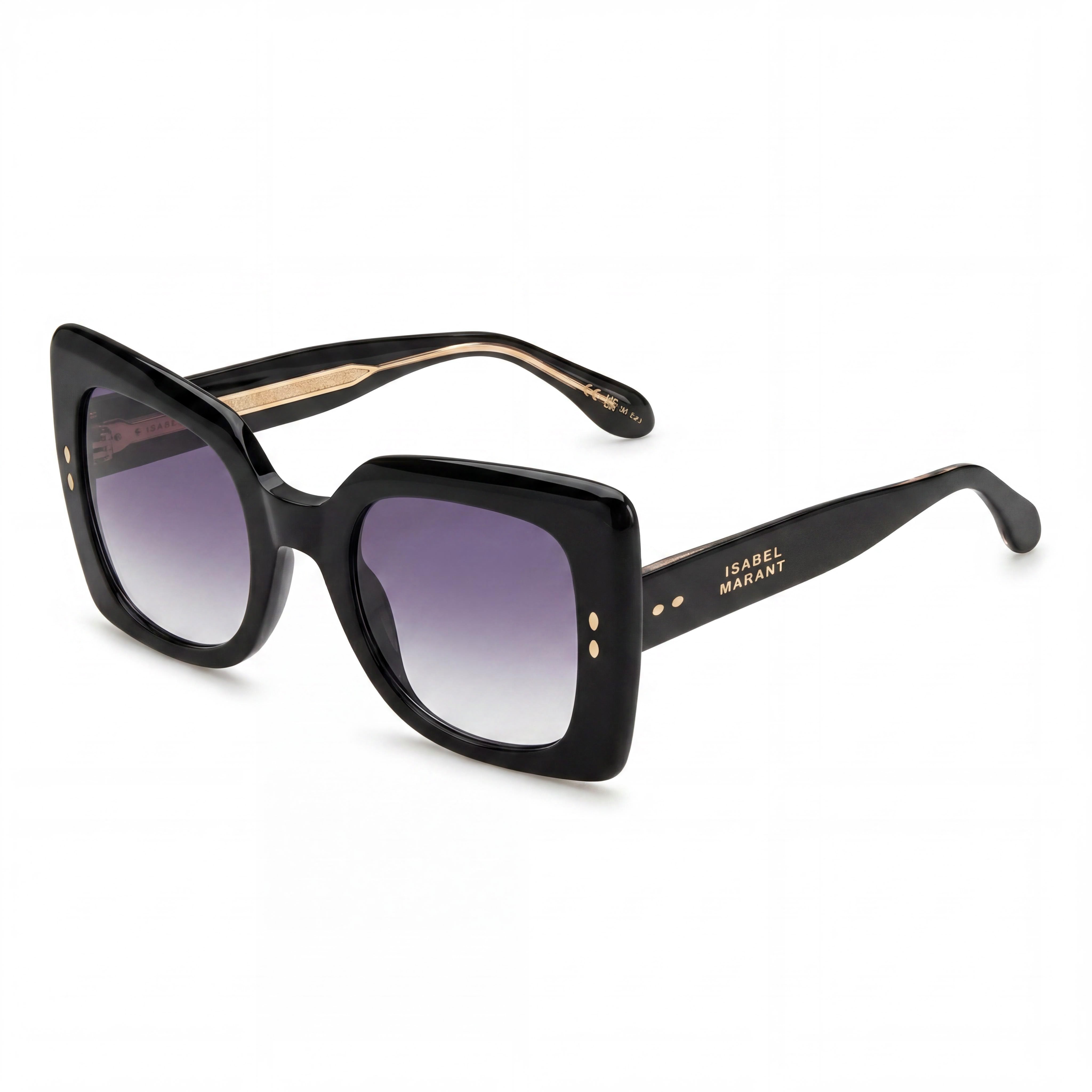 Isabel Marant Women's Trendy Acetate Sunglasses with Black Grey Acetate Frame and UV Protection 52mm, Photo 1