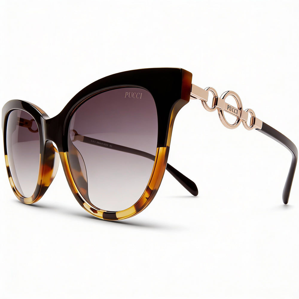 Emilio Pucci Modern Unisex Plastic Frame Non-Polarized 54mm Sunglasses