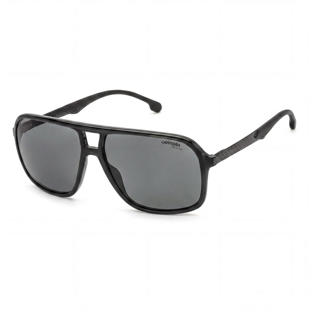 Carrera Classic Men's UV Protection Sunglasses with Gray Plastic Frame and Grey Acetate Non-Polarized Lenses