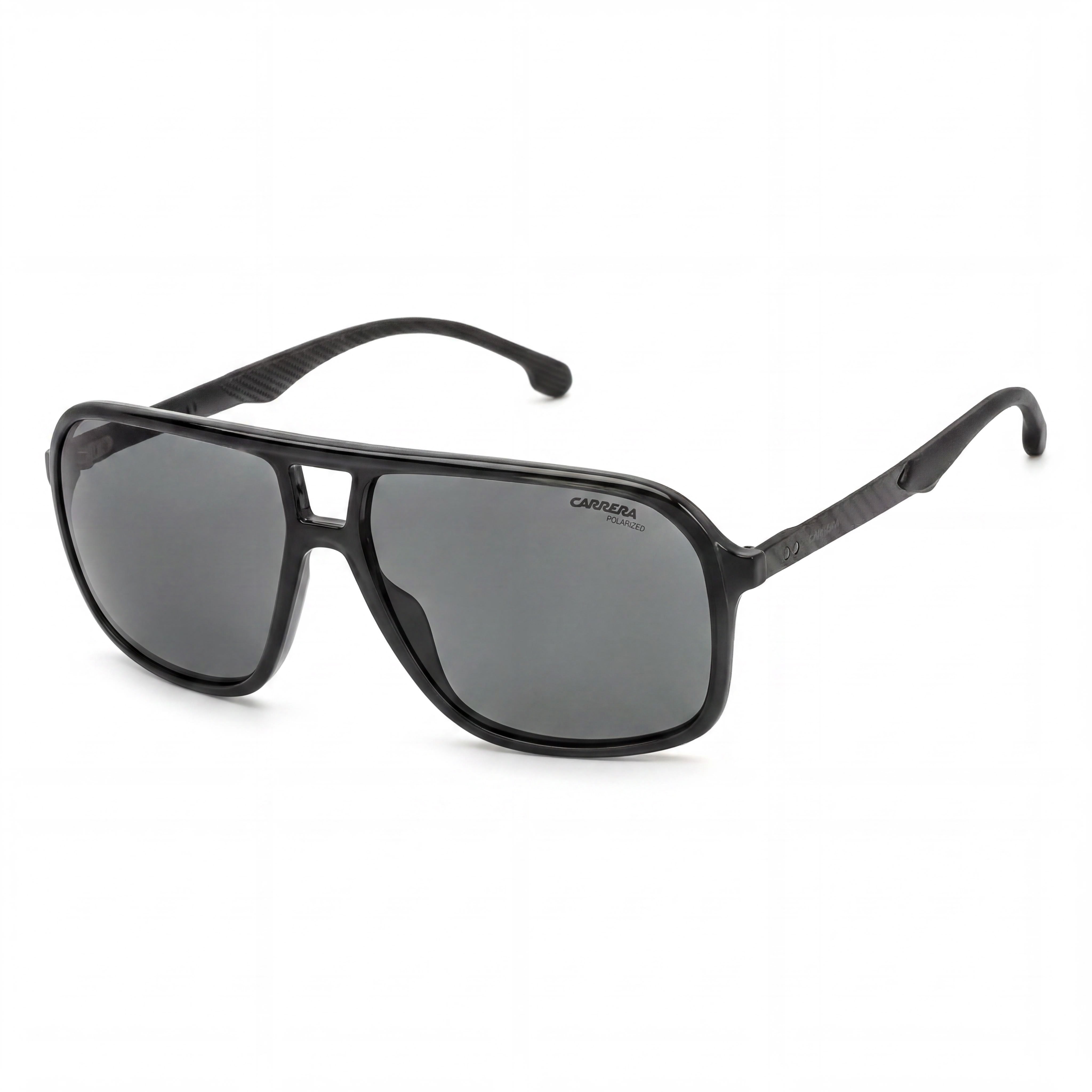 Gafas de Sol Clásicas Carrera para Hombre con Protección UV, Montura de Plástico Gris y Cristales de Acetato Grises no Polarizados, Photo 1
