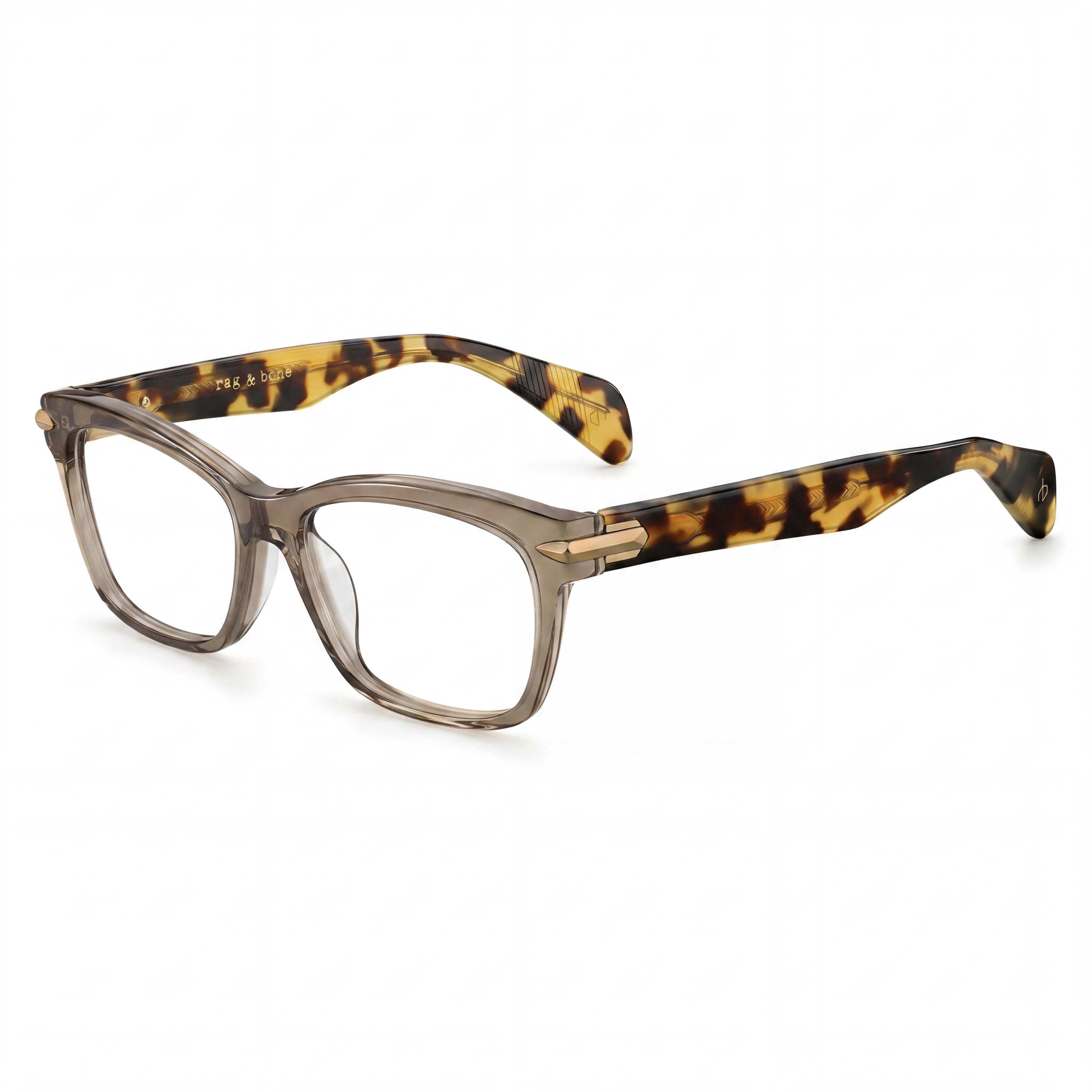 Rag & Bone Unisex Model Rnb3004 Plastic Grey Havana Frame Polycarbonate Lens Eyewear 52mm, Photo 1