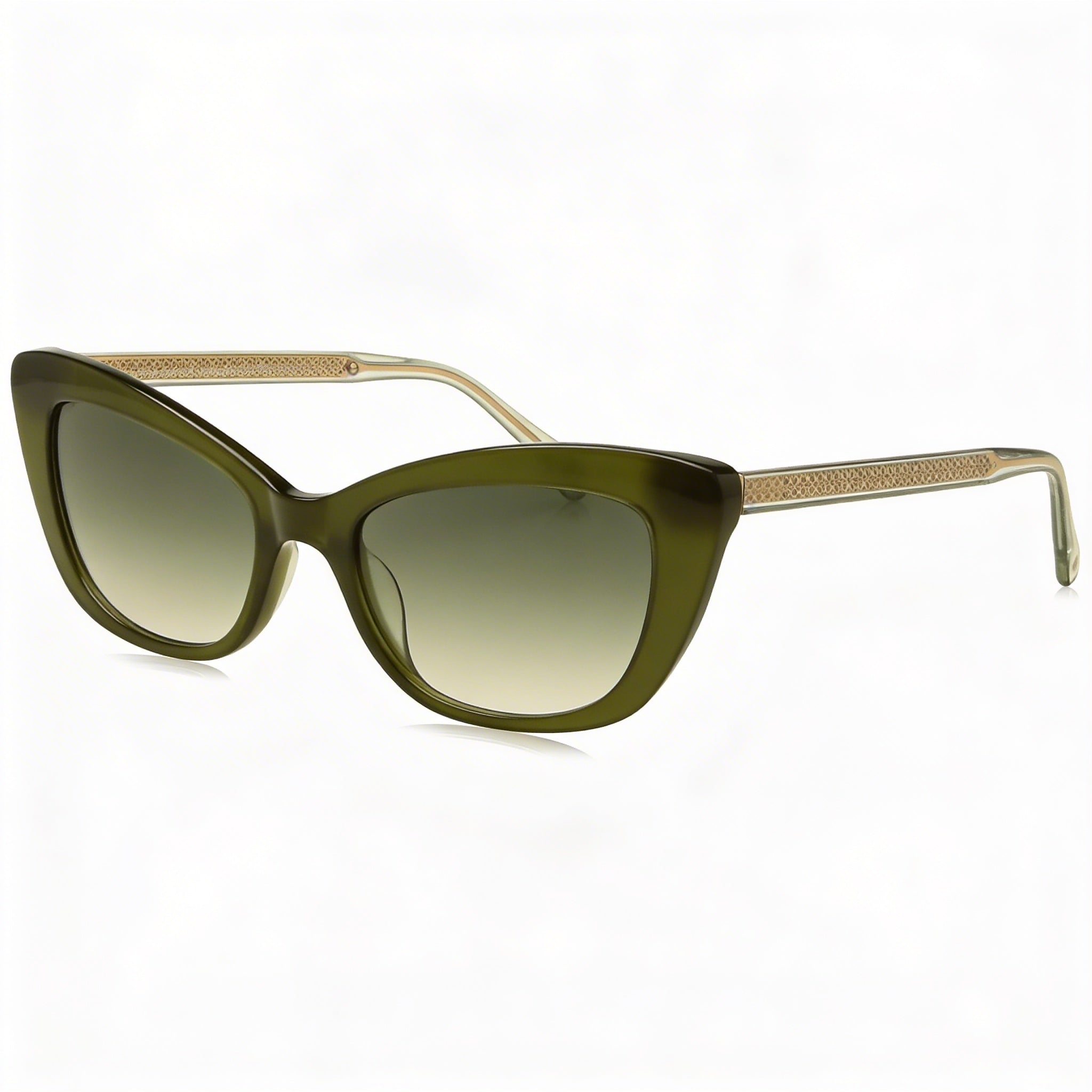 kate spade new york Contemporary Women's Sunglasses with Green Acetate Frame and UV Protected Lenses 54mm, Photo 1