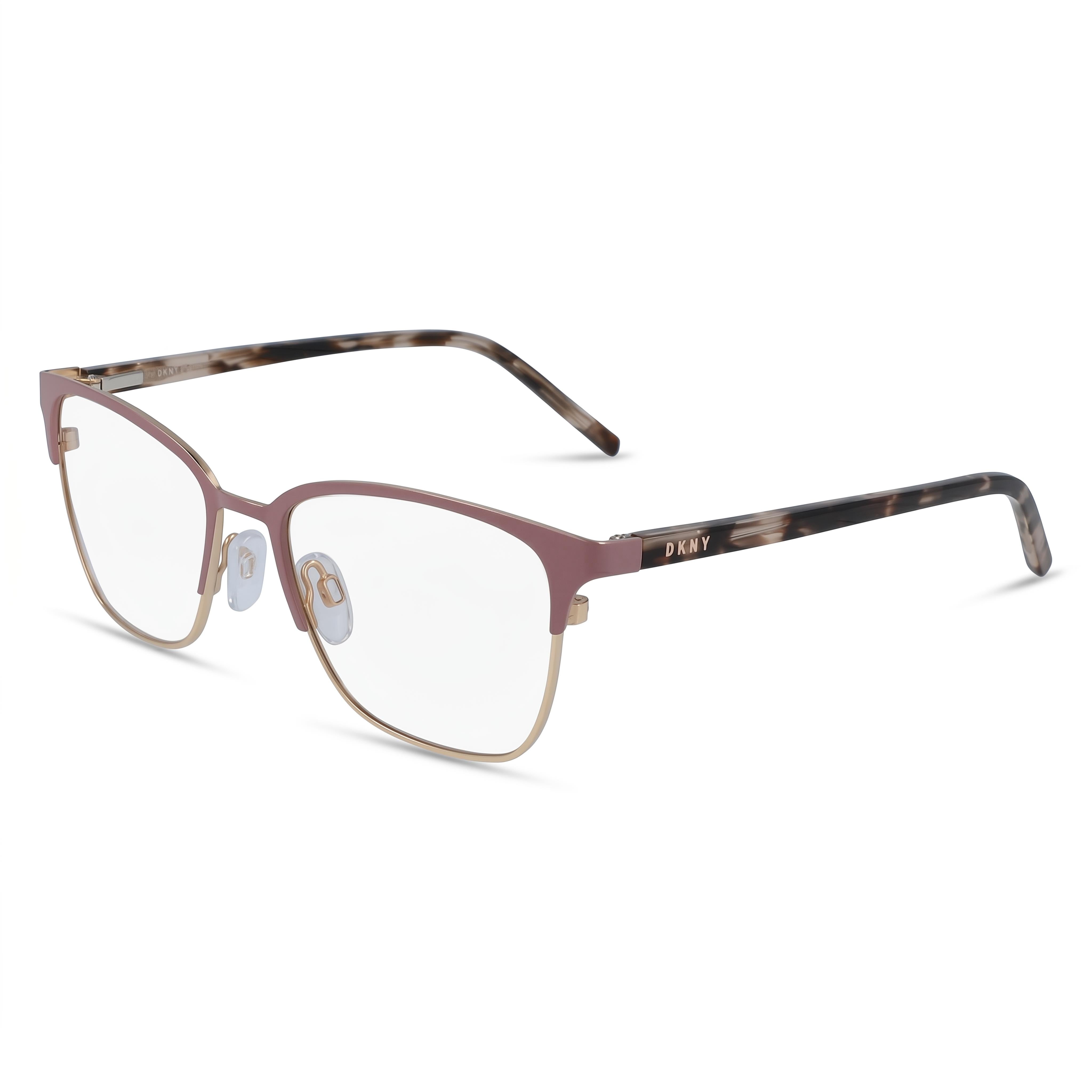 DKNY Dk3002 Women's Full Rim Square Eyeglasses with Mauve Stainless Steel Frame, Size 52-17-135mm, Photo 1