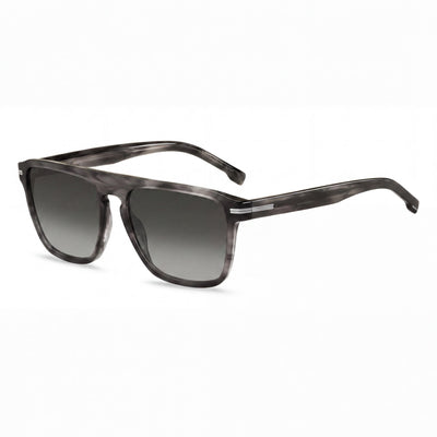 Hugo Boss BOSS 1599/S Style & Expression Women's Grey Horn Acetate Green Shaded UV Protected 56mm Sunglasses