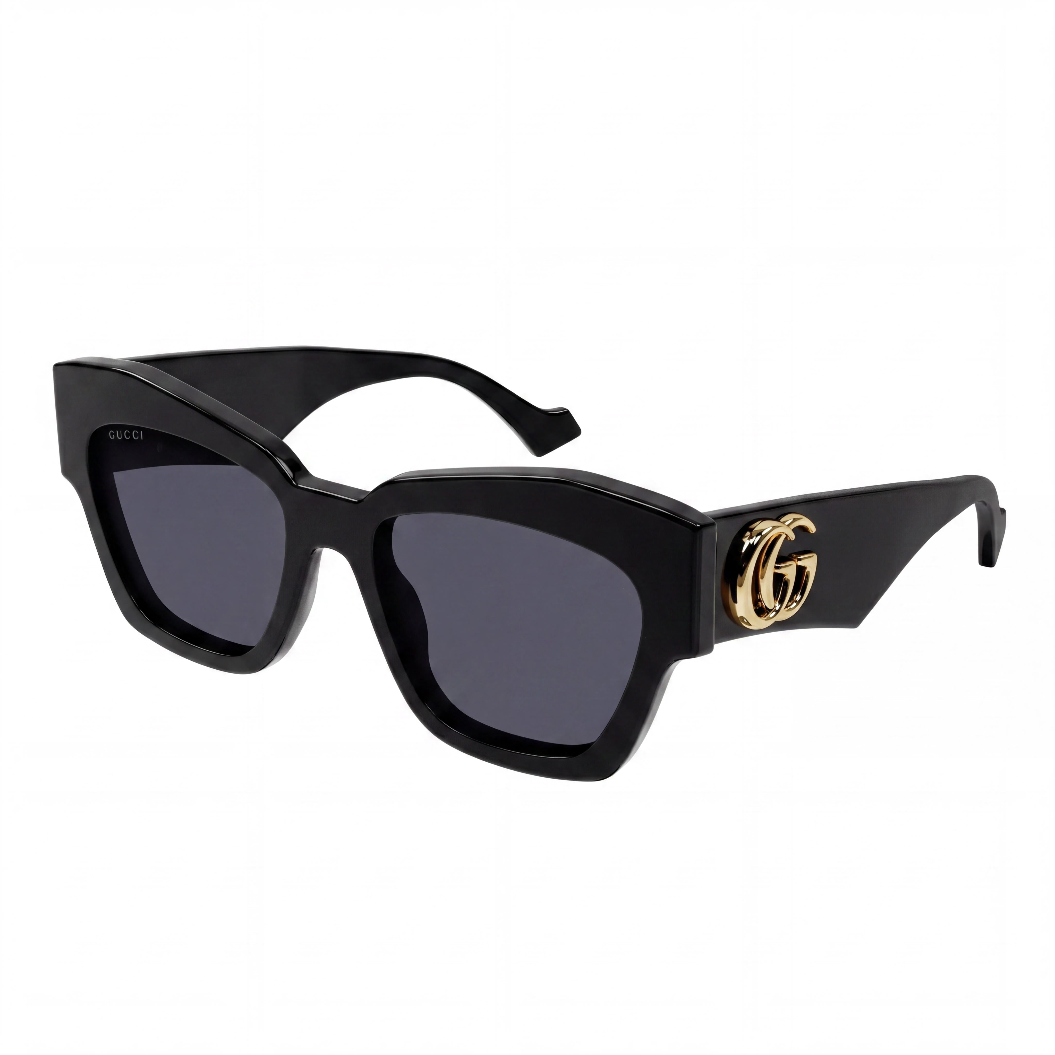 Gucci Gg1422s-001 Women's Cat Eye Black Plastic Frame Grey Lens Non-Polarized UV Protection Sunglasses 55mm, Photo 1