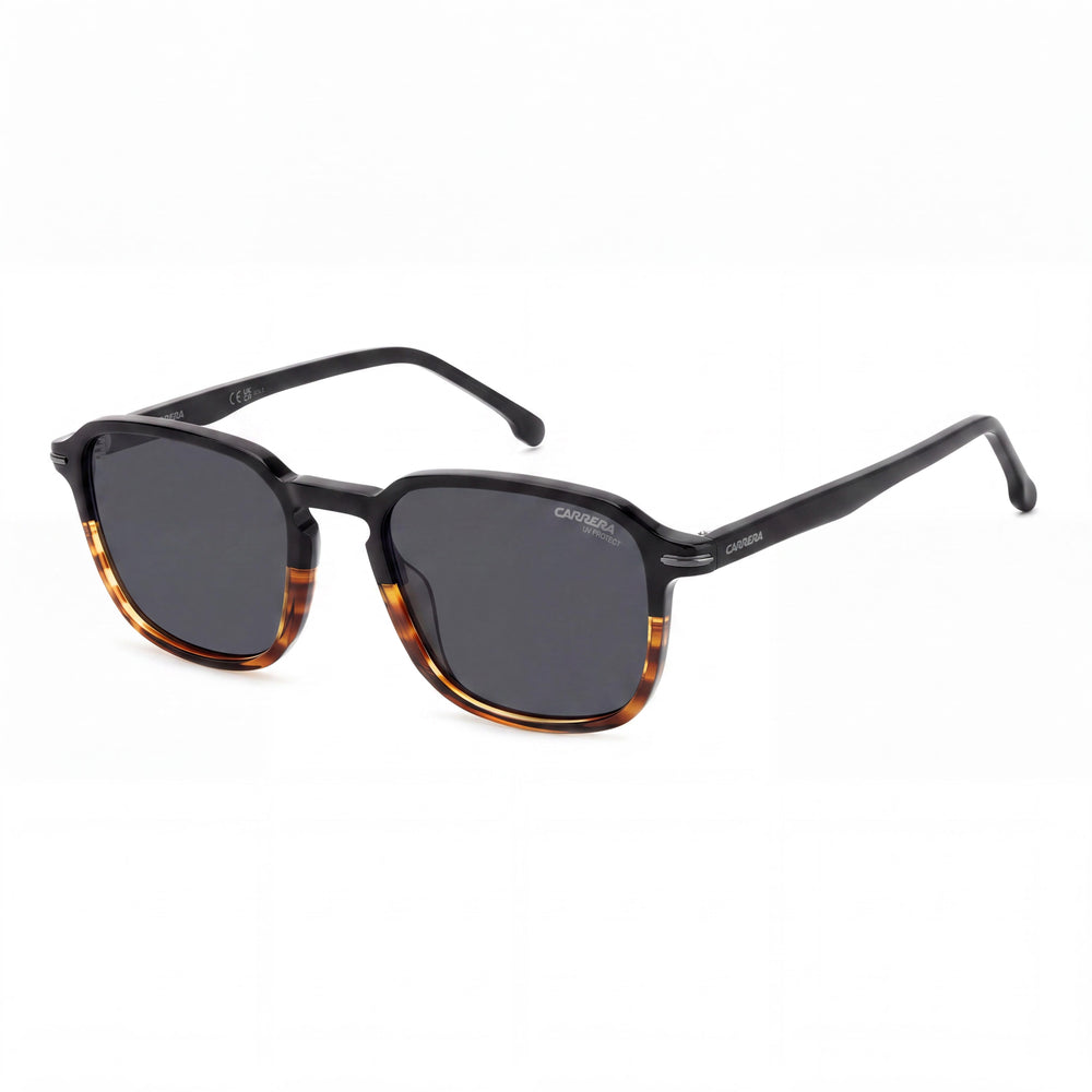 Gafas de sol Carrera Casual de acetato para hombre, sin polarizar, con protección UV, color negro habana, 53 mm