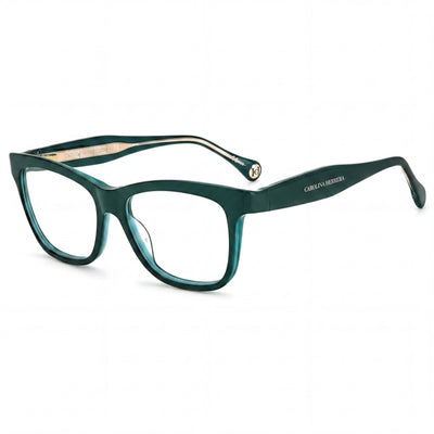 Carolina Herrera CH 0016 Women's Full Rim Rectangle Black Green Plastic Frame Green non- Eyewear 52-16