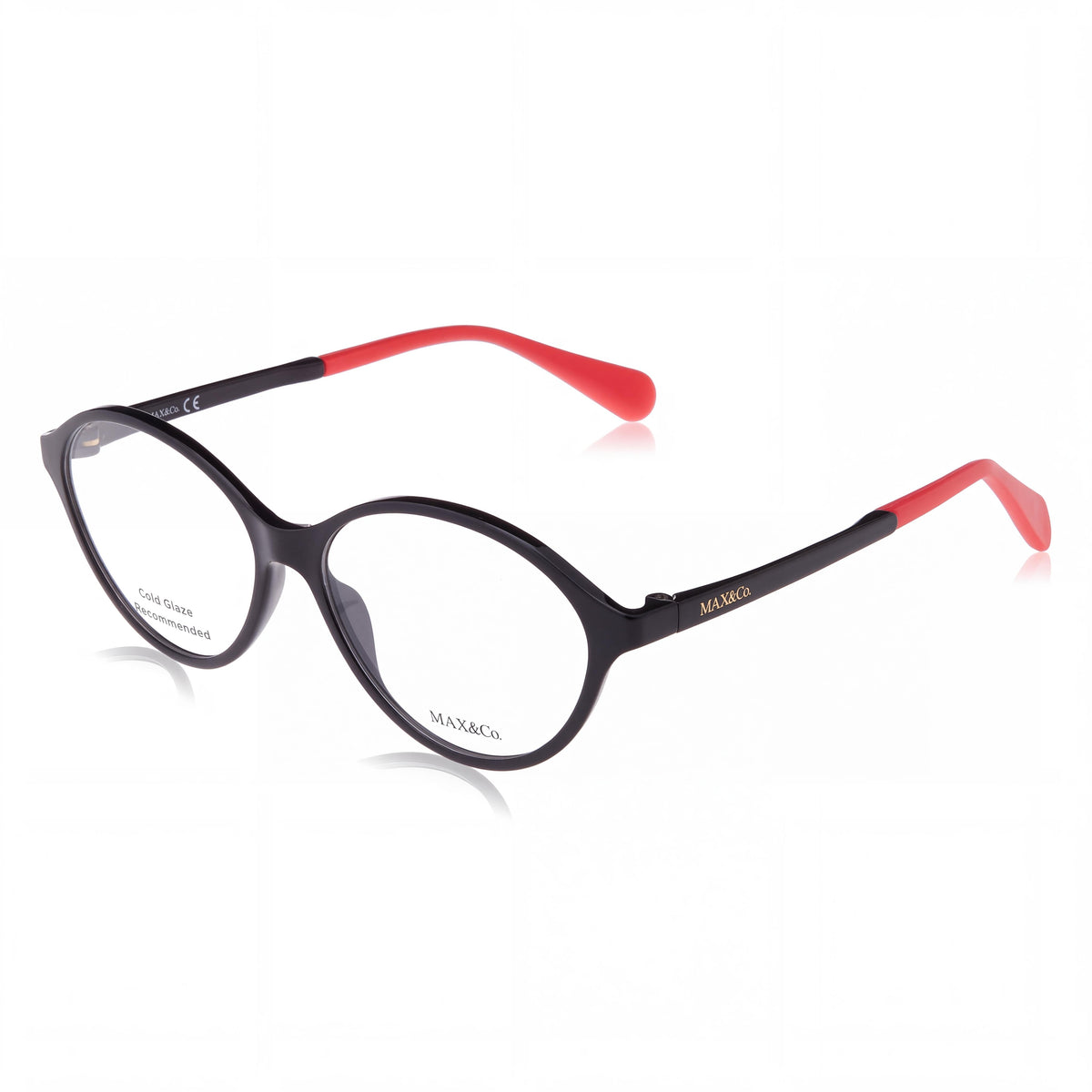 Max & Co. Modern Women’s Eyeglasses with INJECTED Shiny Black Frame, 54mm Lens, 14mm Bridge, 140mm Temple, Photo 1