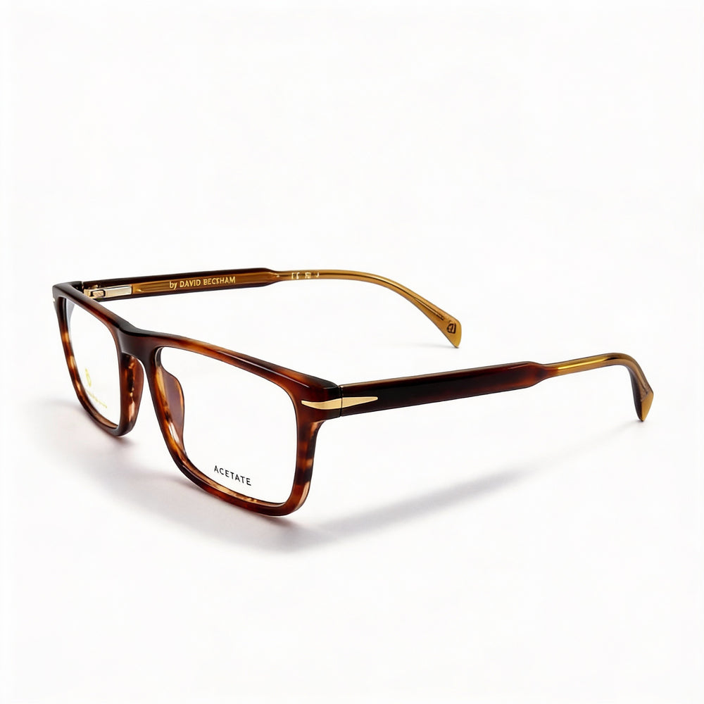 David Beckham DB 1135 - Gafas de sol informales para hombre, color marrón, de acetato y con lentes de plástico transparente, talla 55-17-150