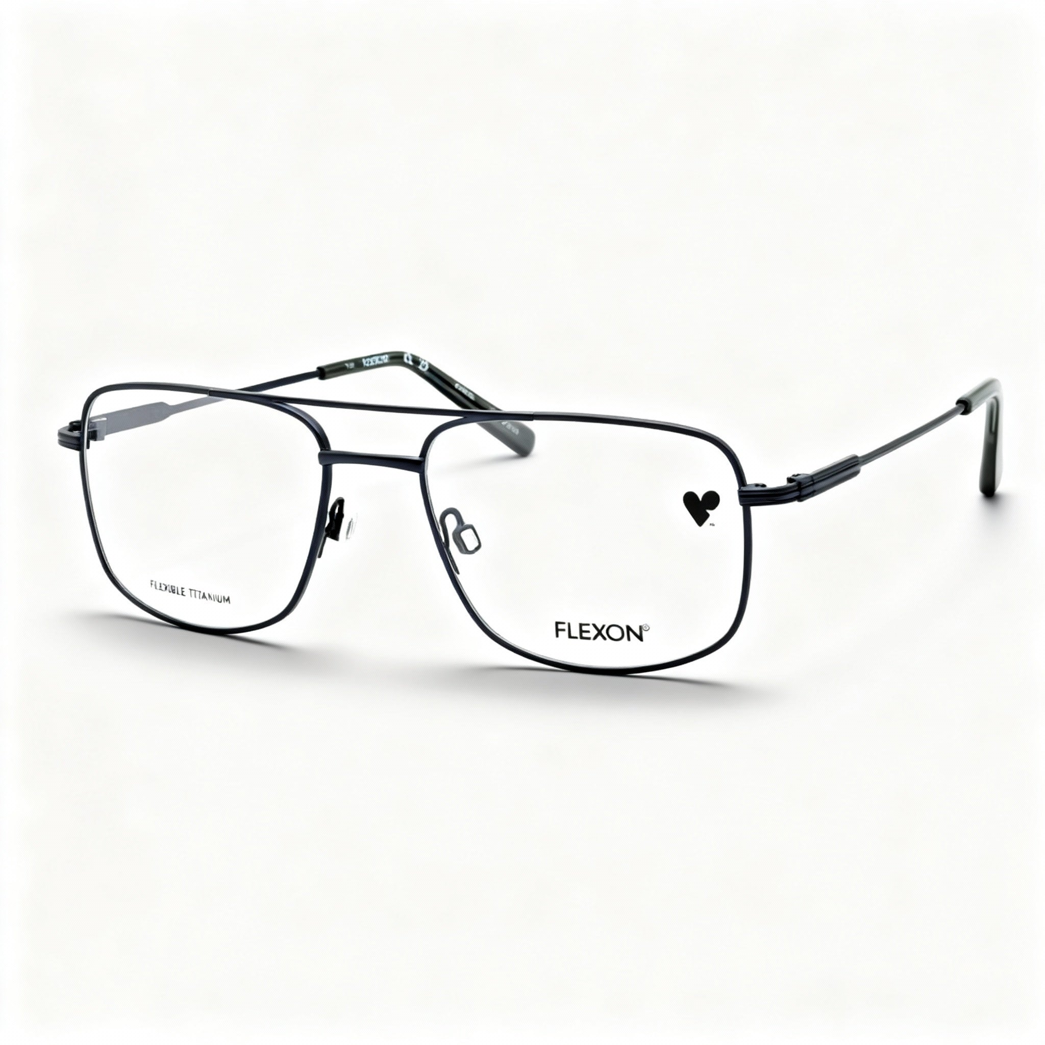 Flexon H6062 Unisex Metal Frame Polarized Sunglasses with Matte Navy Finish, 54mm Lens, Photo 1