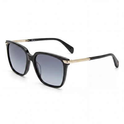 rag & bone Modern Rnb1066/s Women's Black Acetate Full Rim Square Non-Polarized Sunglasses 55mm