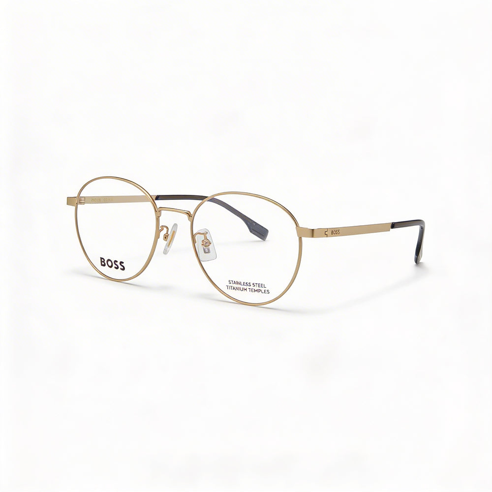 Hugo Boss 1475/F Gafas Unisex de Acero Aleado Dorado Mate listas para Prescripción con Lentes Demostrativas Transparentes 52