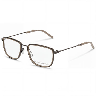 Porsche Modern Acetato Hombre Gris Oscuro, Beige 53mm