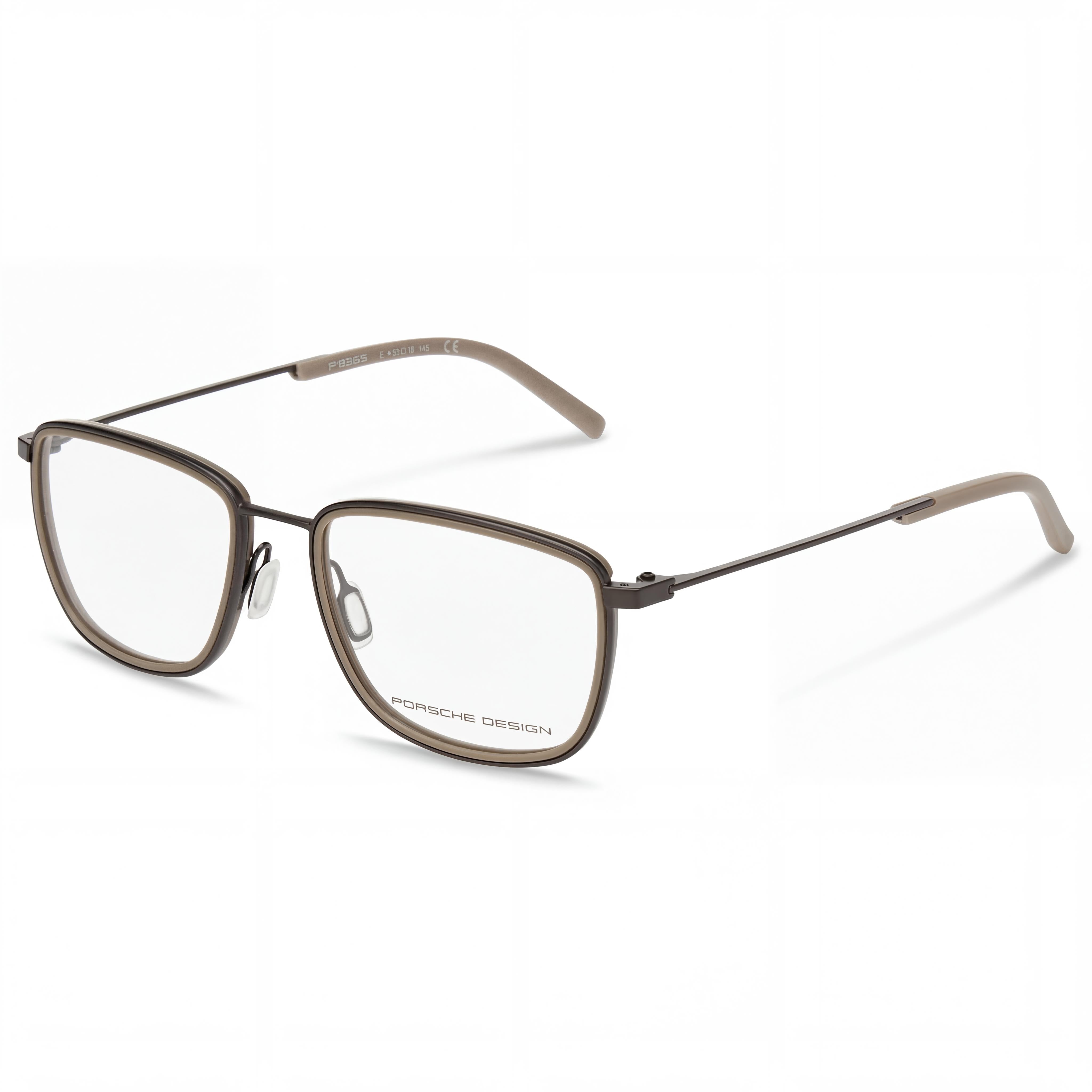 Porsche Modern Acetato Hombre Gris Oscuro, Beige 53mm, Photo 1