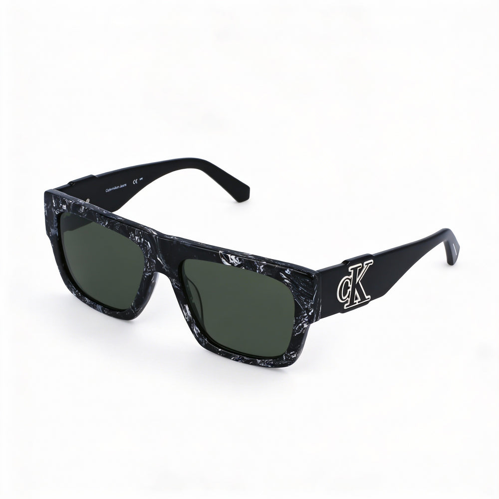 Calvin Klein Ckj23654s Unisex Rectangular Black White Plastic Frame with UV Protection and Non-Polarized Lenses 56mm