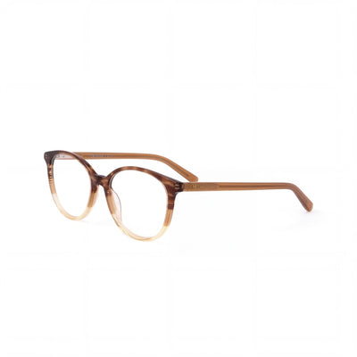 Gafas Ópticas Completas M Missoni Pattern Collection para Mujer, con Montura Redonda de Acetato Marrón Tipo Cuerno, 51mm