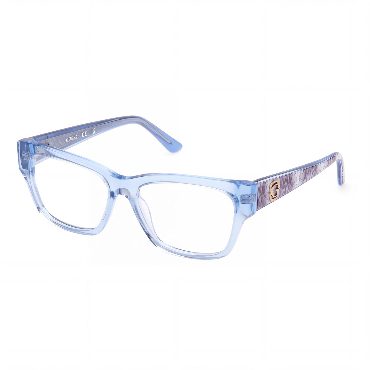 Gafas GUESS para Mujer Gu50126 con Montura de Plástico Monocolor Azul Claro y Cristales de Policarbonato Multicolor 53mm, Photo 1