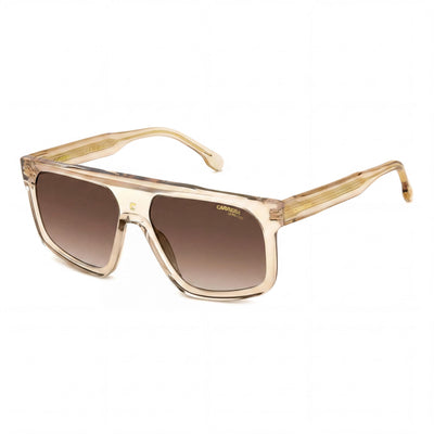 Gafas de sol unisex Carrera Contemporary 1061/S de acetato con montura beige y lentes marrones con protección UV de 59 mm