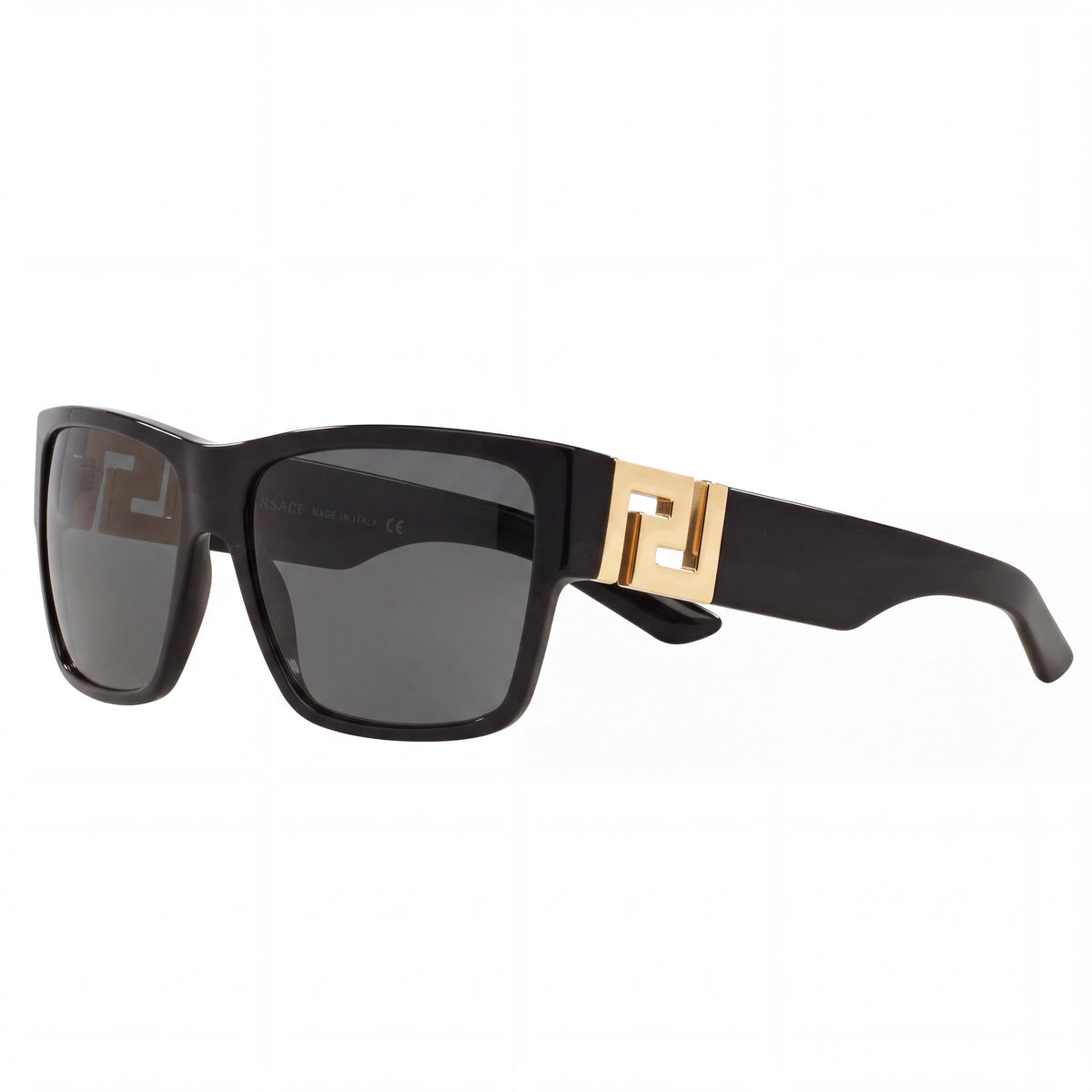 Versace VE4296 Men's Square Black Composite Sunglasses with Dark Grey Non-Polarized Anti-Reflective UV Protection Lenses 59mm, Photo 1