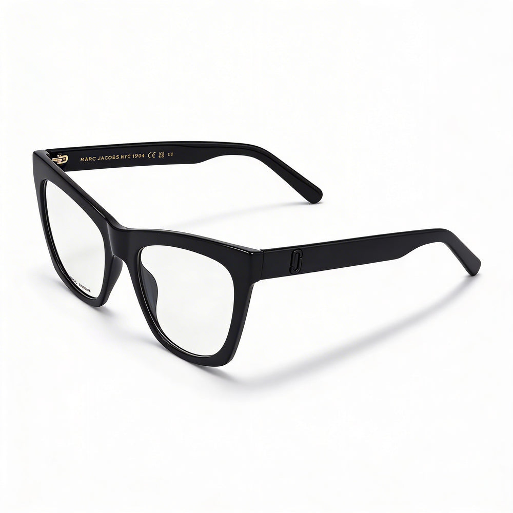 Gafas de sol unisex clásicas Marc Jacobs con montura de celulosa negra y lentes de policarbonato negro de 53 mm