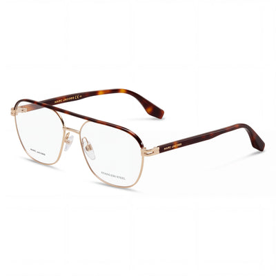 Marc Jacobs Modern Marc 571 Women's Gold Havana Alloy Steel Frame, Polycarbonate Lens Optical Frames, 57mm