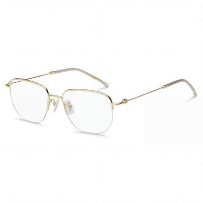 Gafas Hugo Boss de Estilo Casual Unisex Montura de Acero y Aleación Dorada Lente de Policarbonato No Polarizada Lente de 54 mm